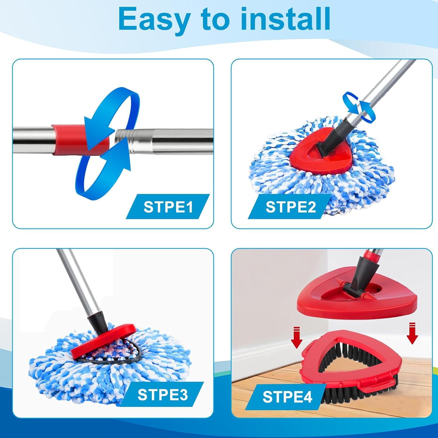 Cabezal de Mopa y Cepillo Pkulater para RinseClean Azul