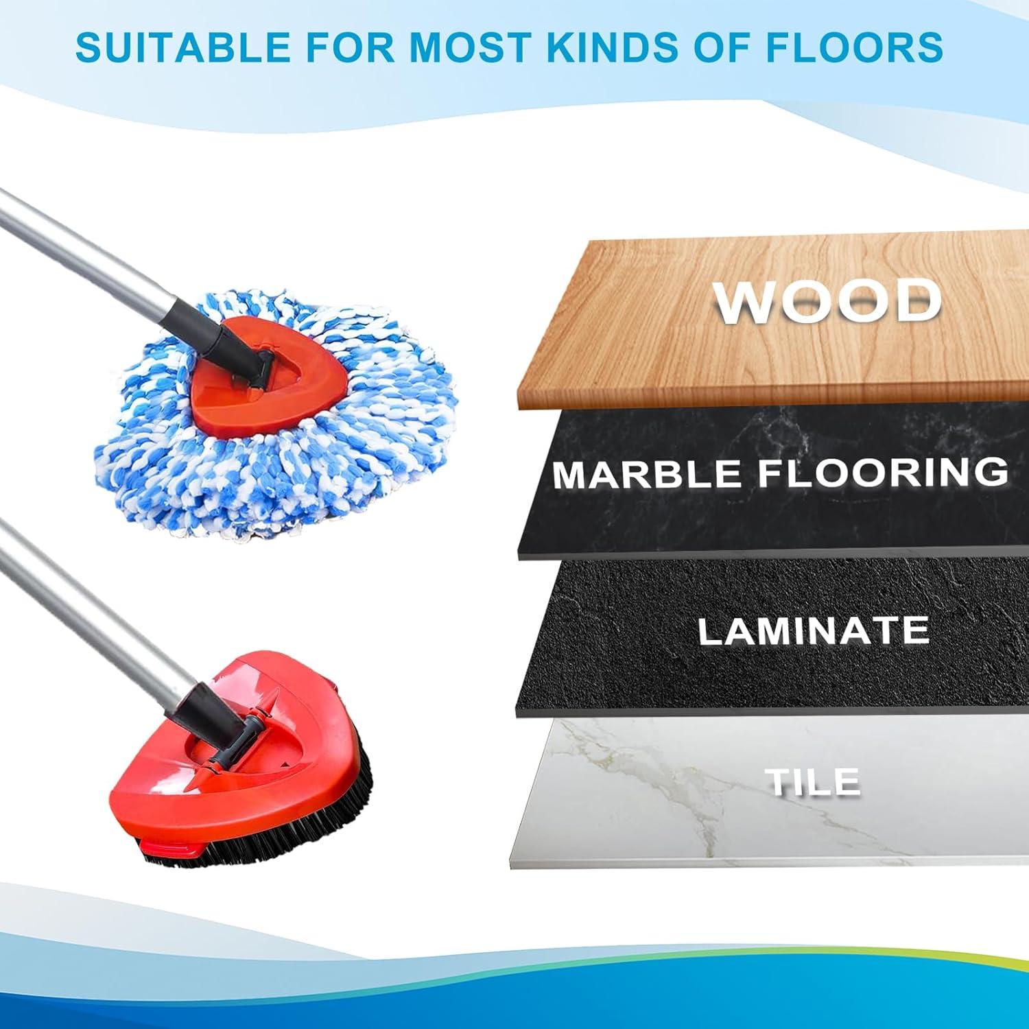 Cabezal de Mopa y Cepillo Pkulater para RinseClean Azul