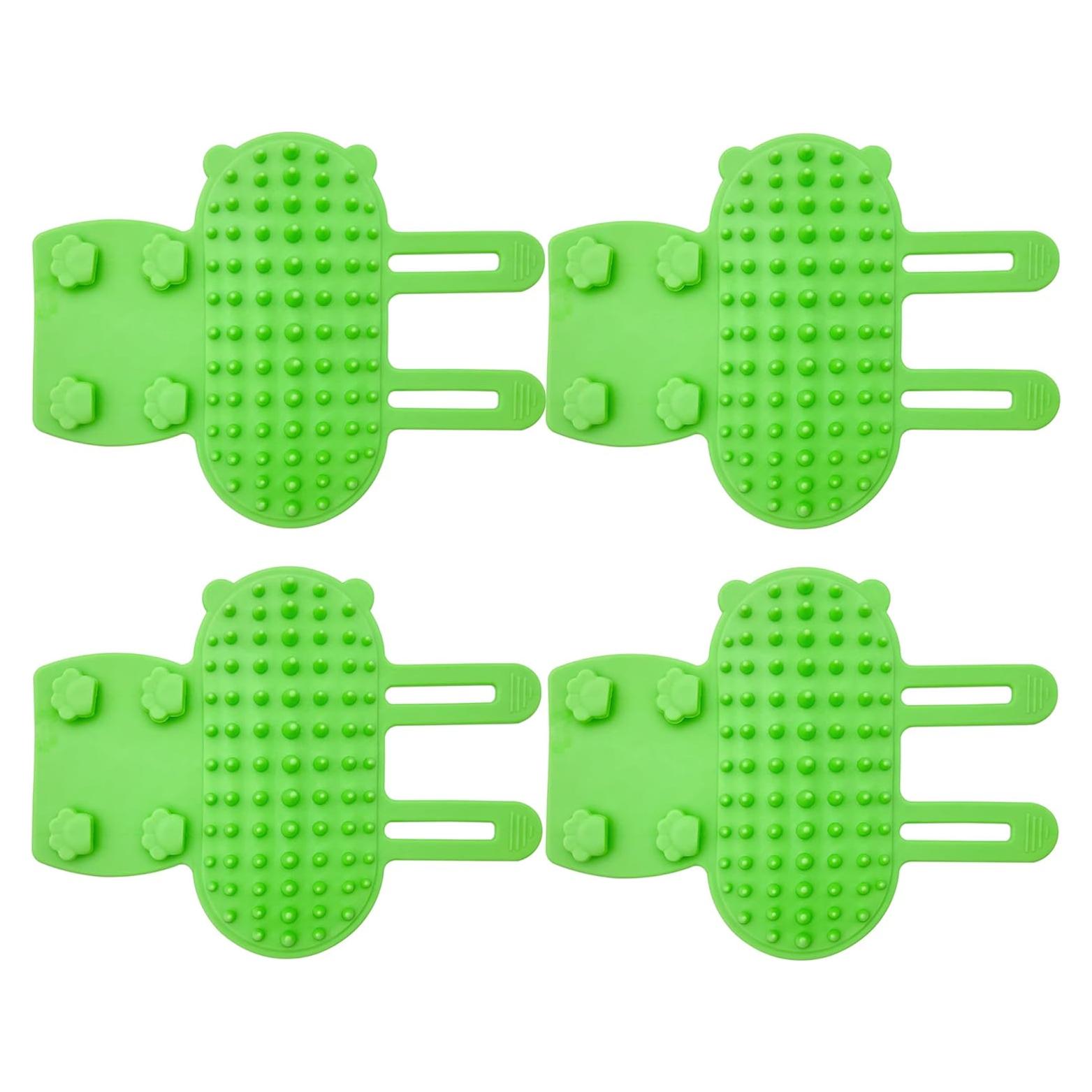 Cepillo Autocuidado para Gatos ZNMP - 4 Pcs Silicona Verde