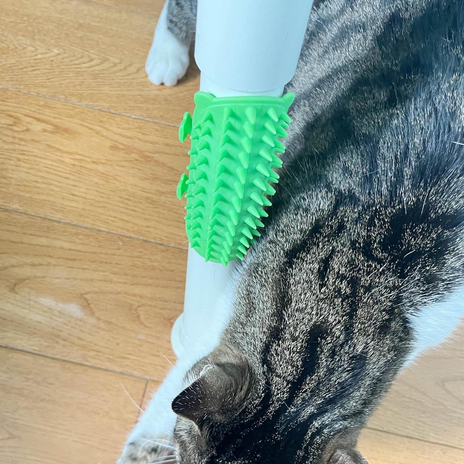 Cepillo Autocuidado para Gatos ZNMP - 4 Pcs Silicona Verde