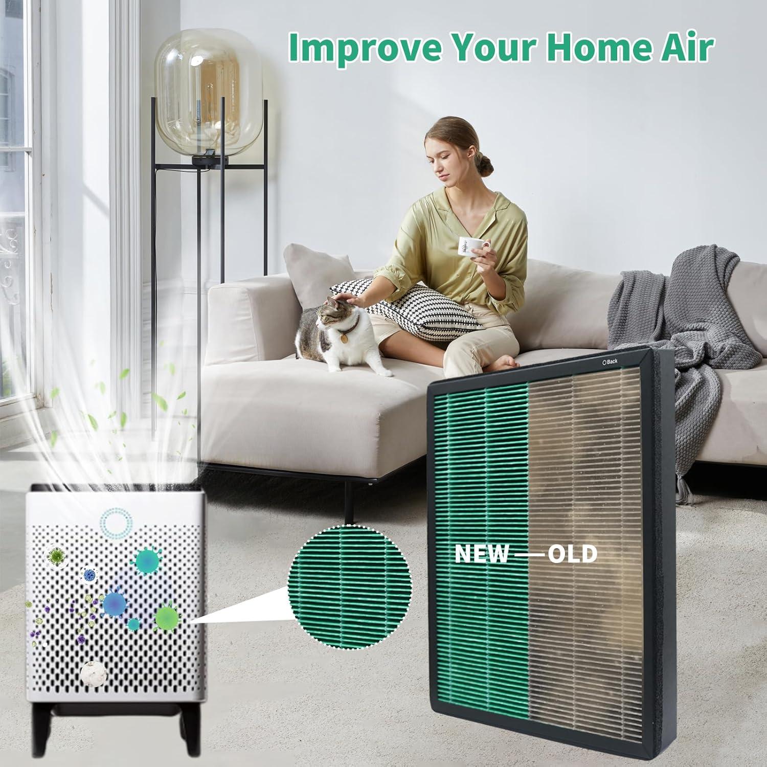 Paquete de 2 Filtros HEPA H13 para Purificador Coway Airmega 300/300S