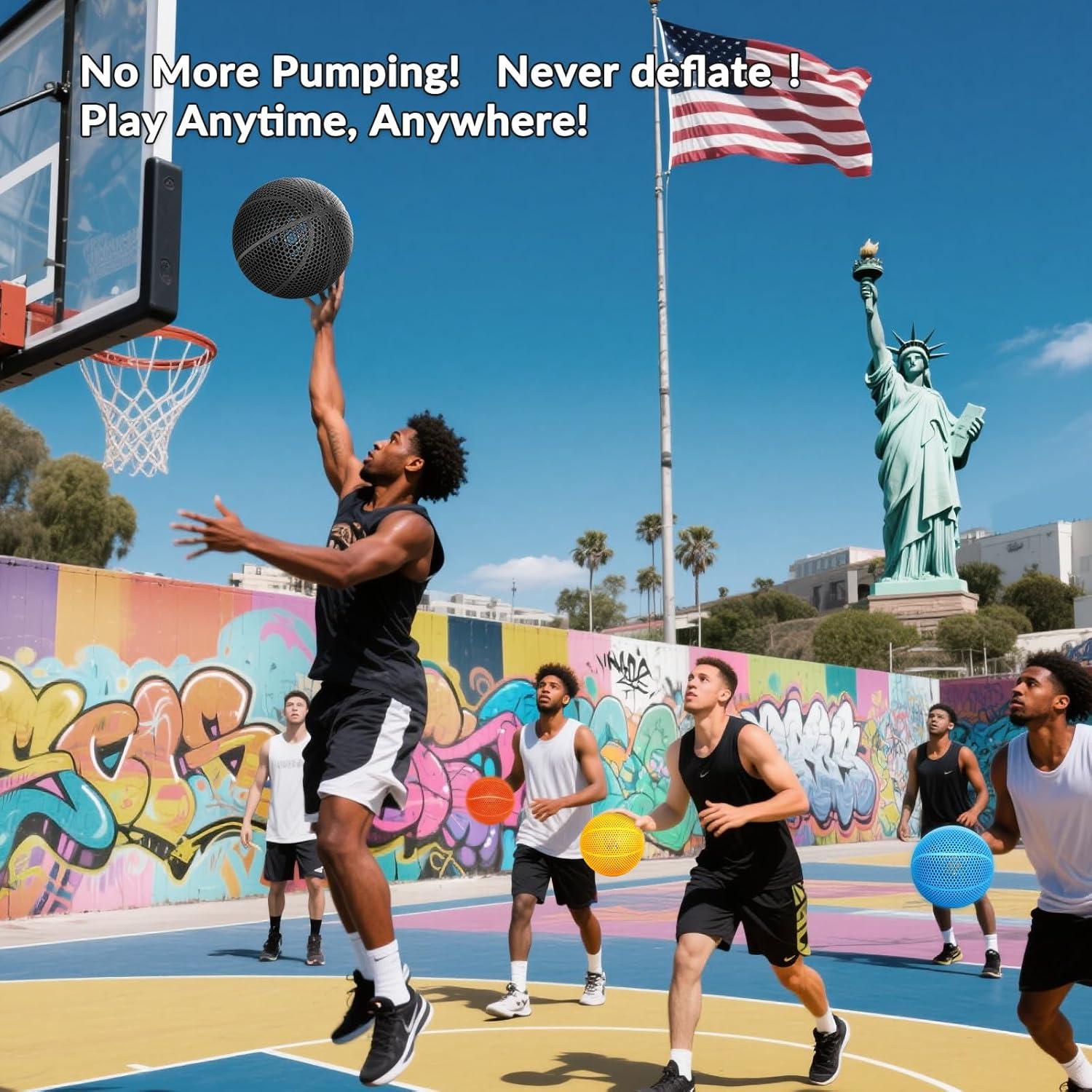 Balón de Baloncesto Lucong AB-1 Sin Aire Tamaño 7 Ecológico
