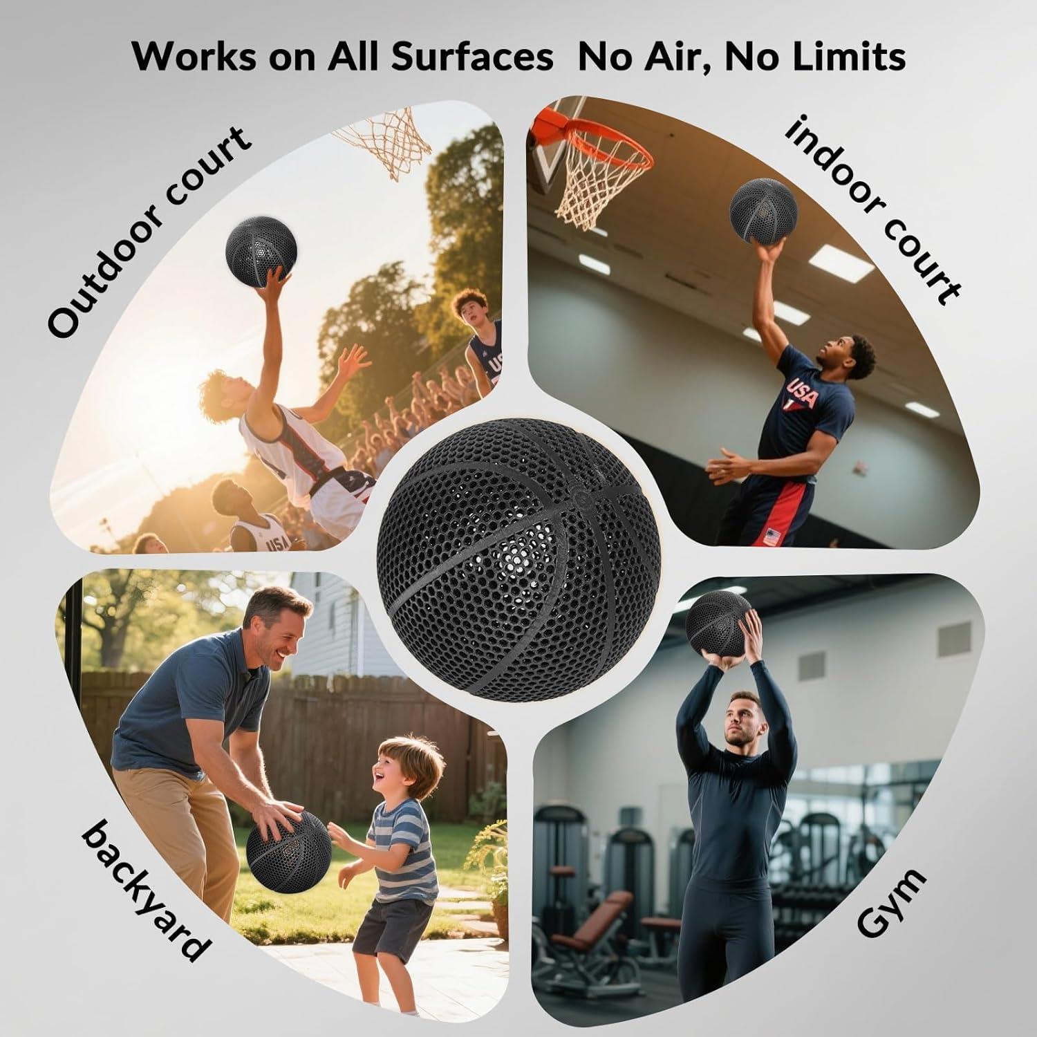 Balón de Baloncesto Lucong AB-1 Sin Aire Tamaño 7 Ecológico