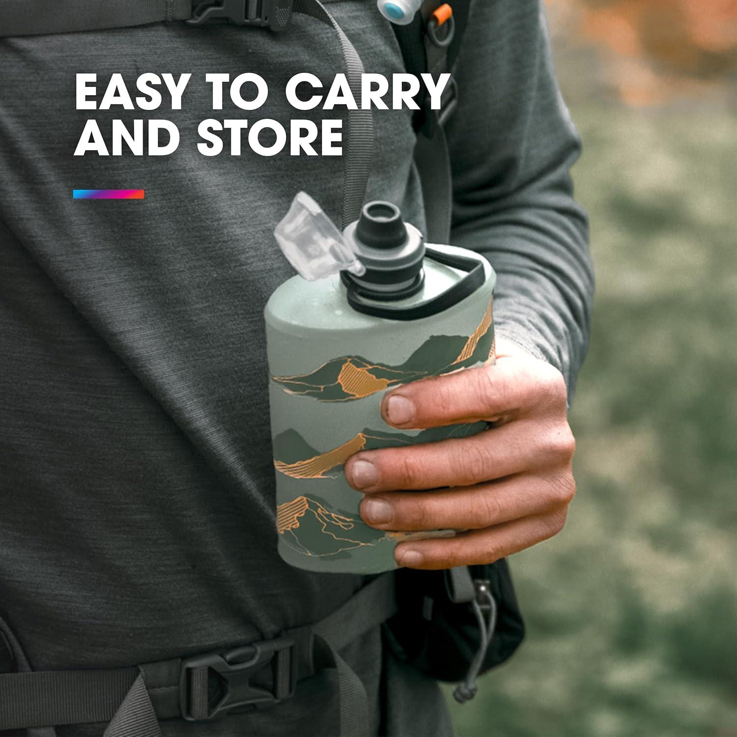 Botella de Agua Plegable HydraPak Stow 1L Libre de BPA