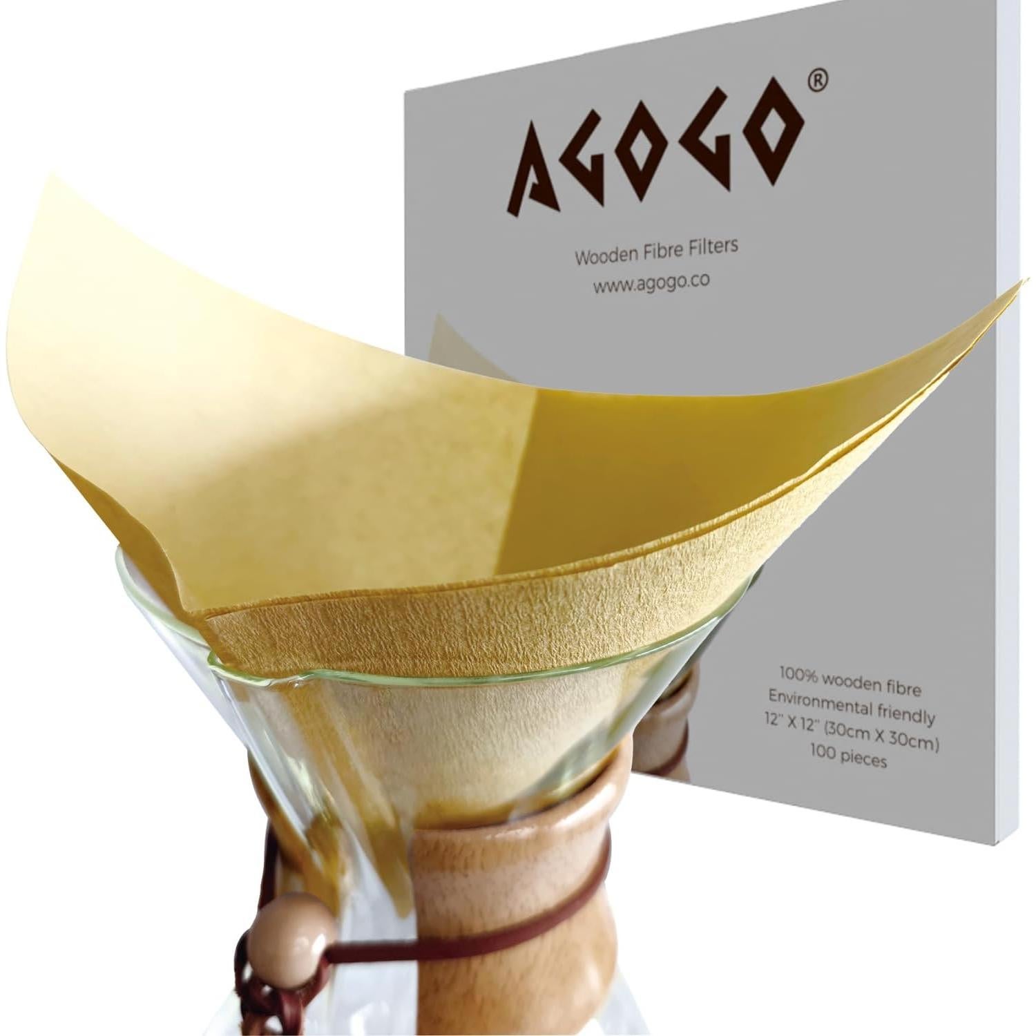 Filtro de café desechable AGOGO 100 unidades natural