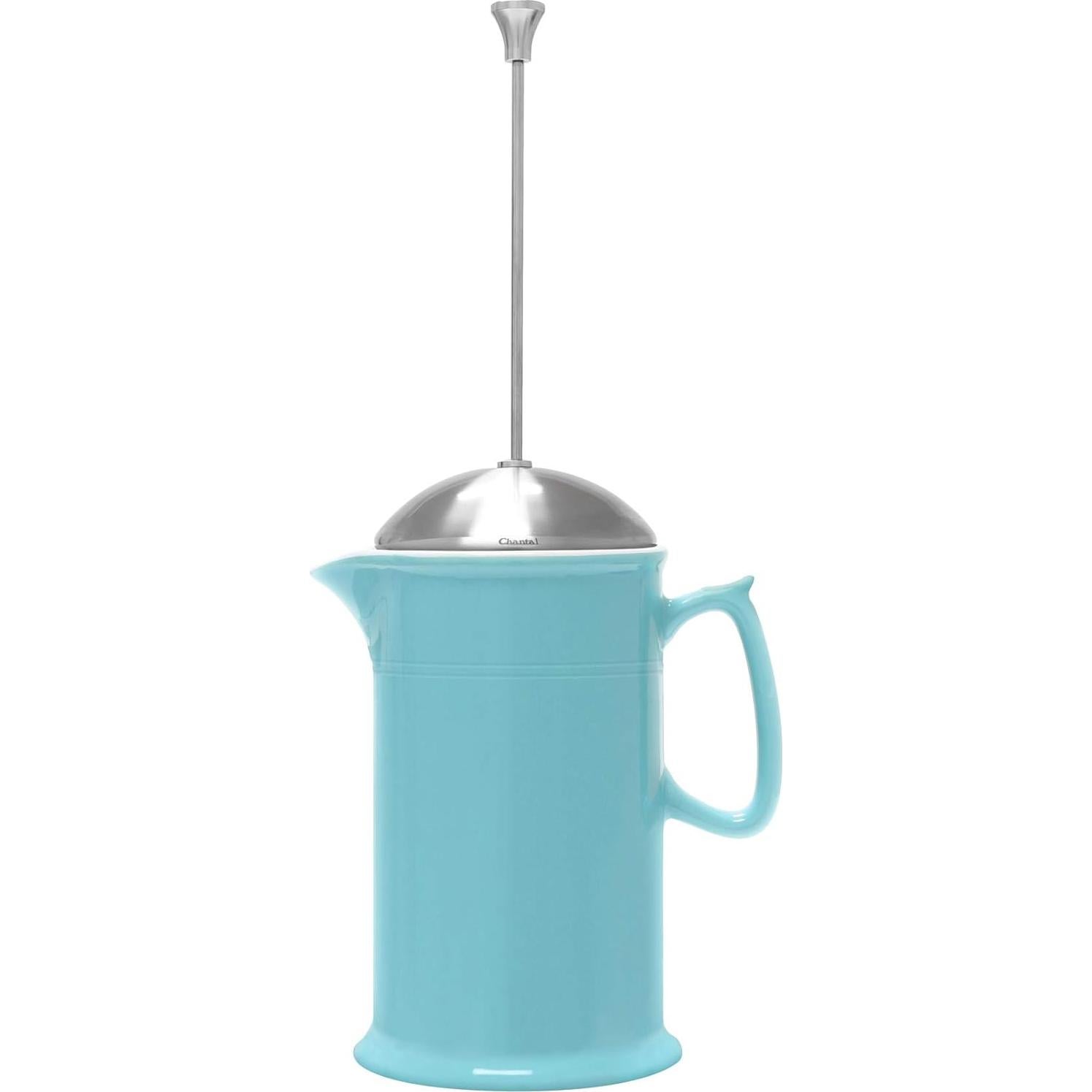 Prensa Francesa de Cerámica Chantal 28 oz Aqua con Émbolo