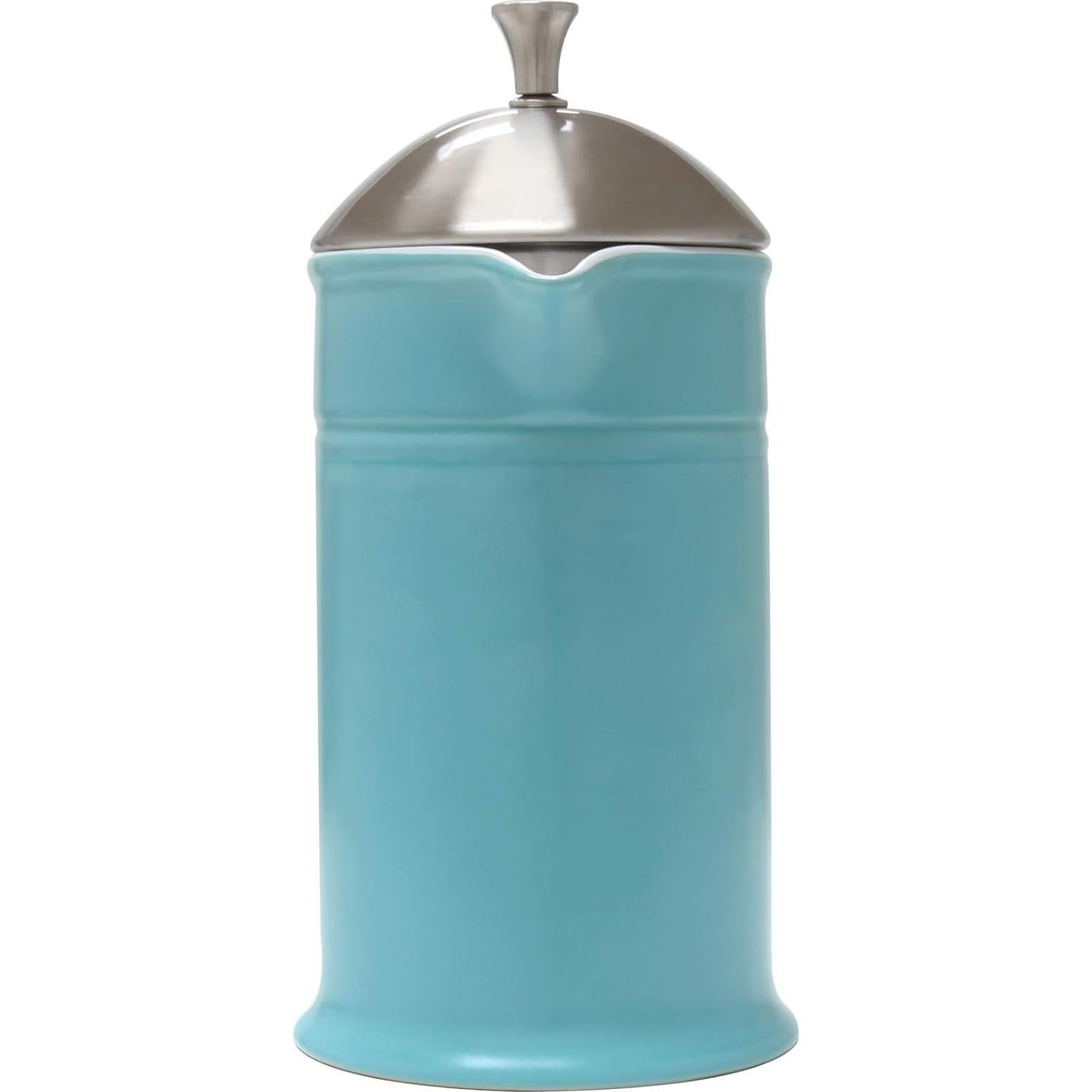 Prensa Francesa de Cerámica Chantal 28 oz Aqua con Émbolo