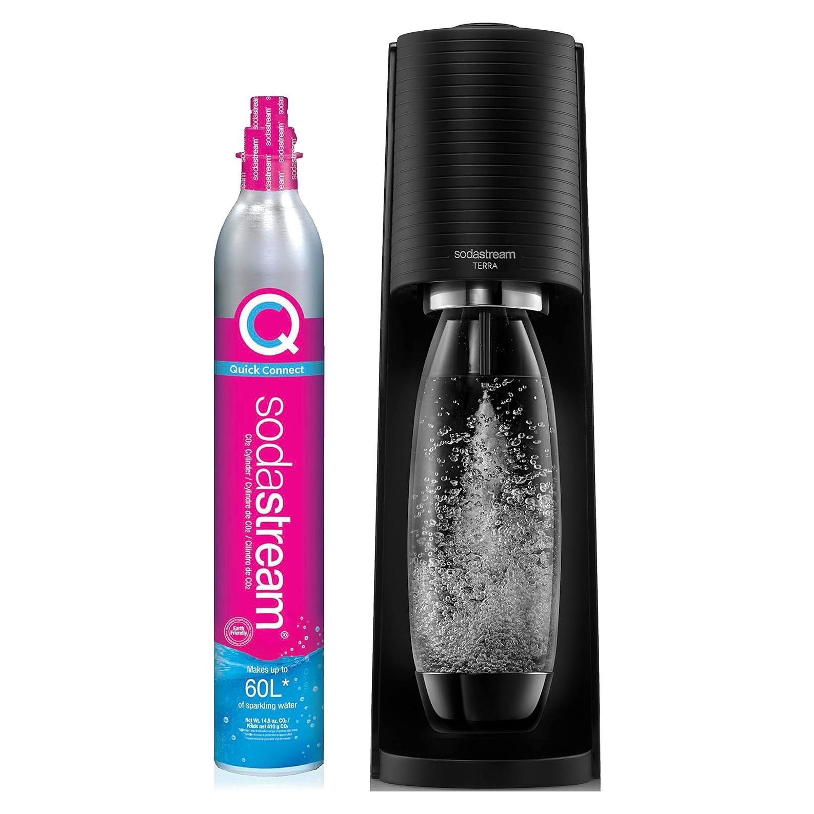 SodaStream Terra Fabricante de Agua Espumosa Negro 1L CO2
