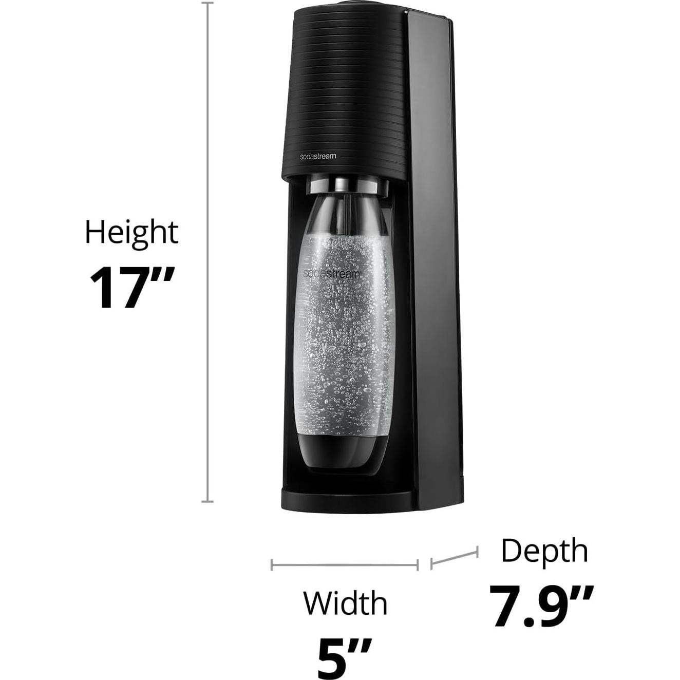 SodaStream Terra Fabricante de Agua Espumosa Negro 1L CO2