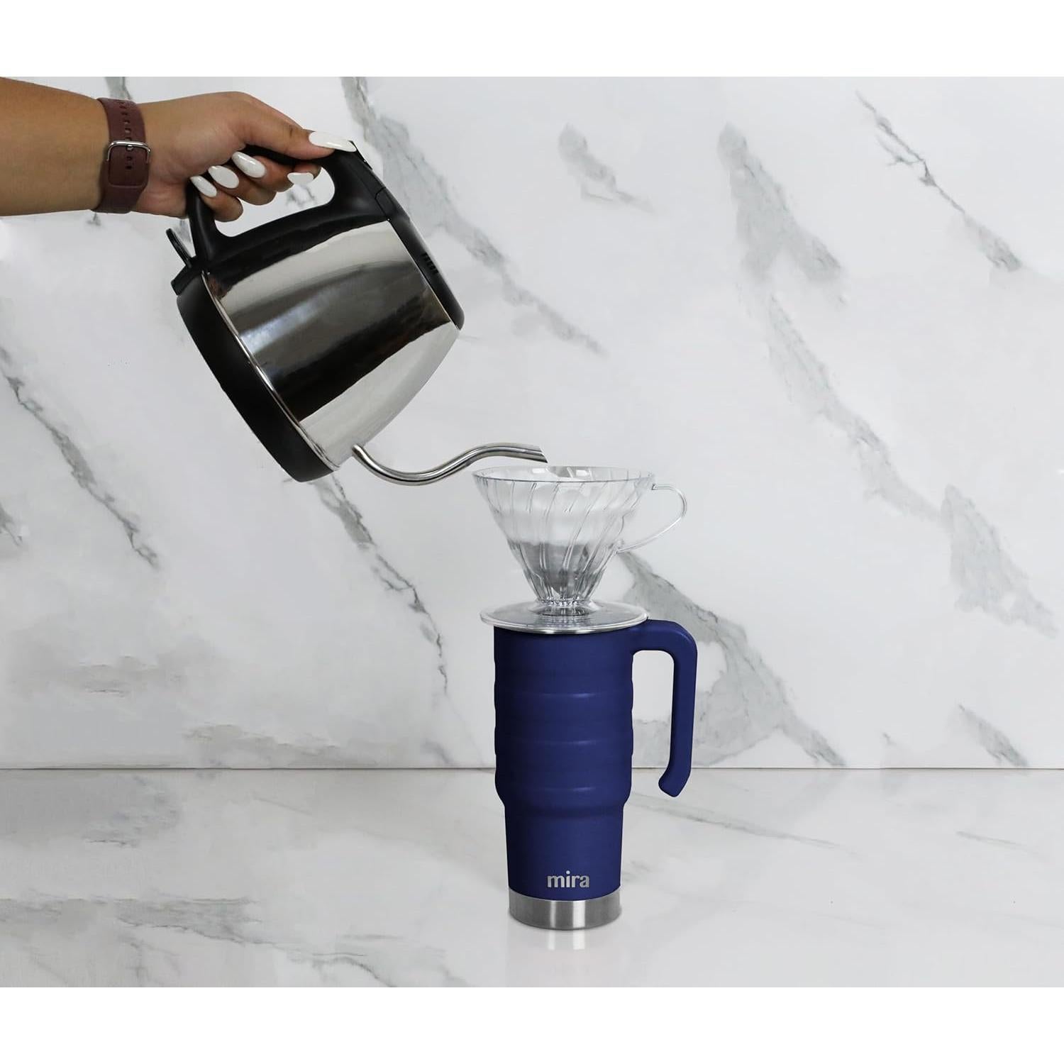 Taza de Viaje Aislada MIRA 24 oz Acero Inoxidable Marino