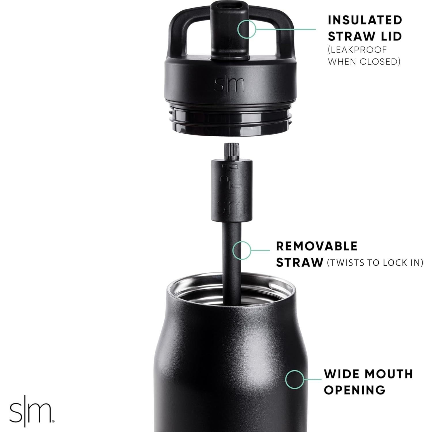 Botella de Agua Simple Modern Mesa 34oz Acero Inoxidable