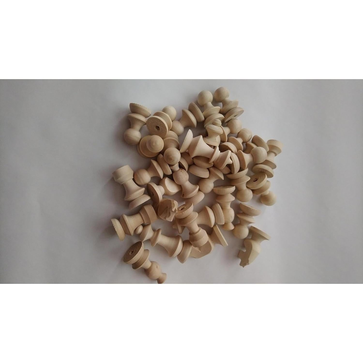 Juego de Ajedrez de Madera Natural DIY - Piezas Torneadas a Mano