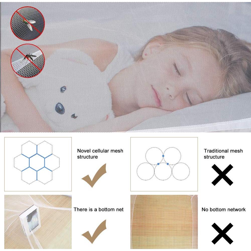 Mosquitero Plegable AMMER Marrón 200x180x150 cm para Cama