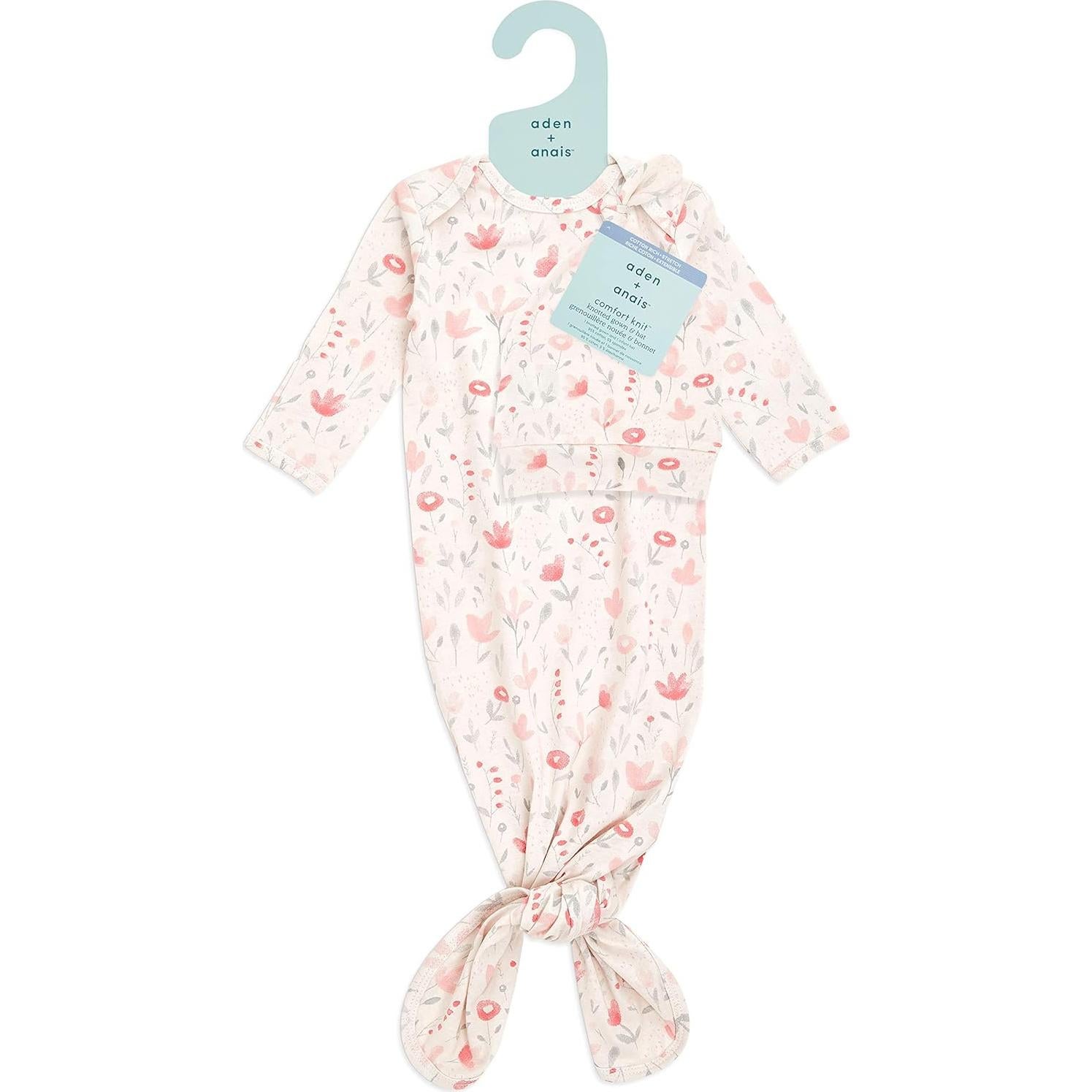 Conjunto Gown y Sombrero Aden + Anais para Bebés 0-3 Meses