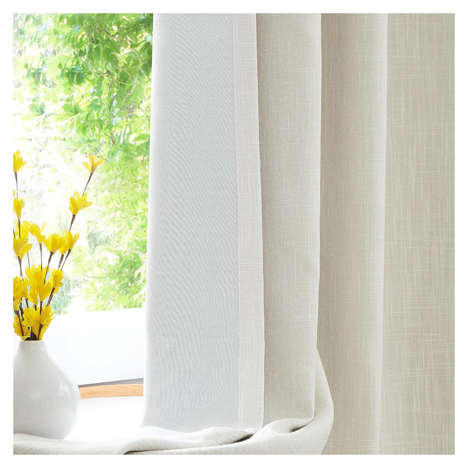 Cortinas de Oscurecimiento Total Central Park Beige 50x63" 2 Paneles