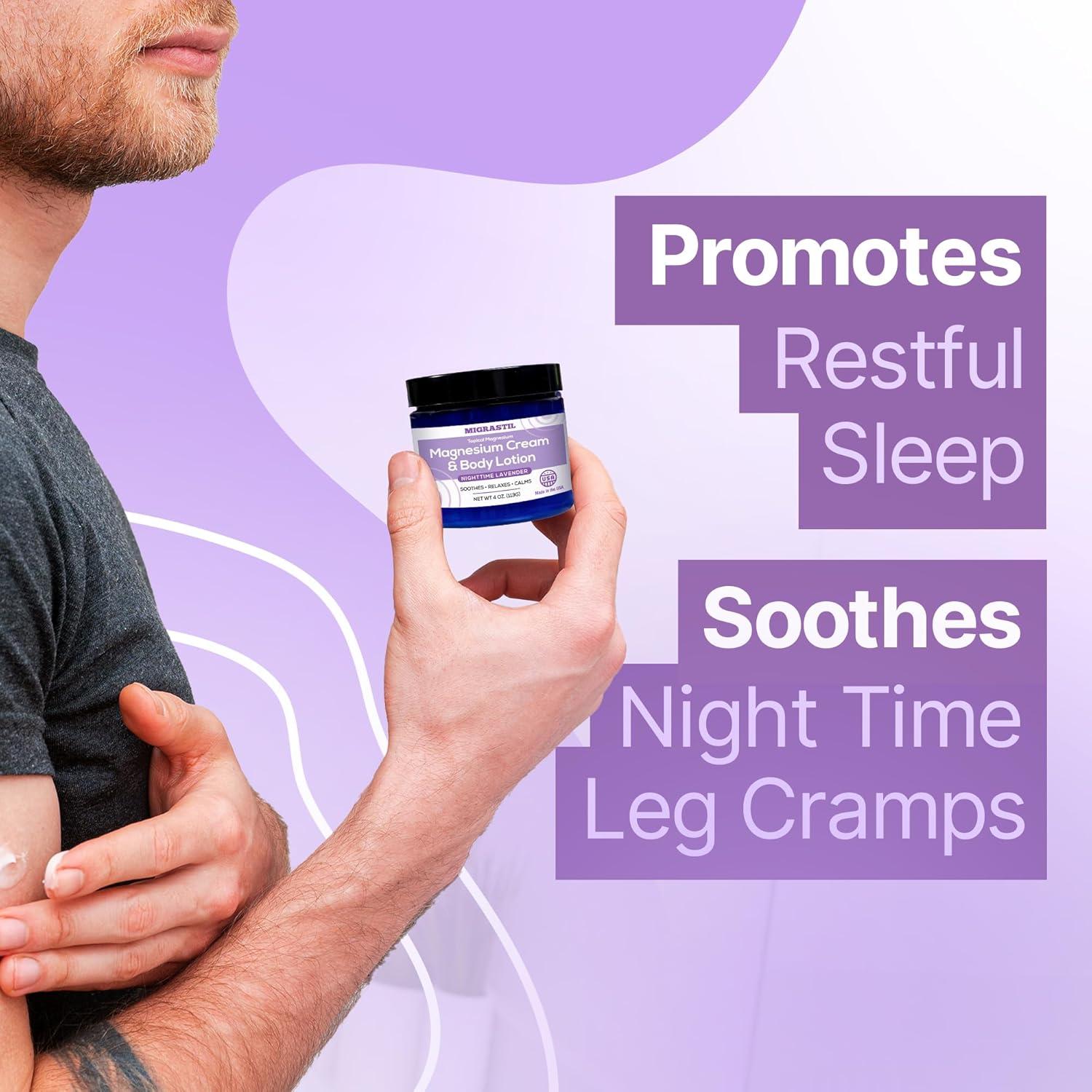 Crema de Magnesio Nocturna Vegana Basic Vigor 250mg Lavanda