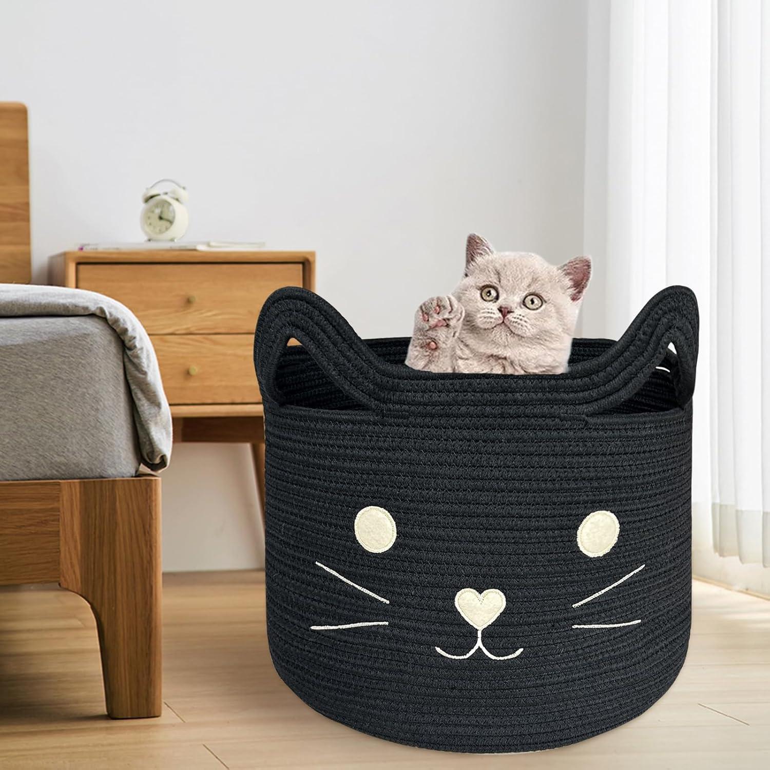 Canasta Grande para Juguetes de Gato VK VK·LIVING 38x36cm