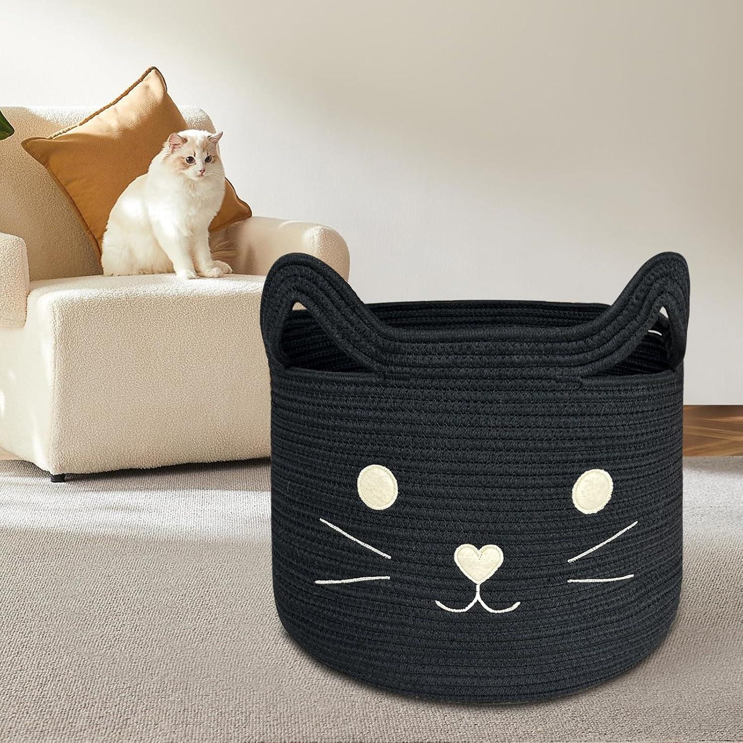 Canasta Grande para Juguetes de Gato VK VK·LIVING 38x36cm