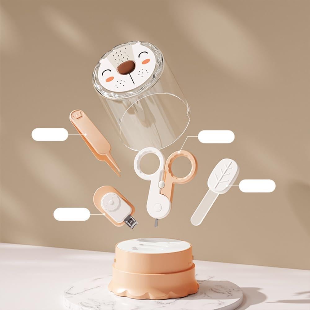 Kit de Cuidado de Uñas Kinderia para Bebés 4 en 1 Rosa