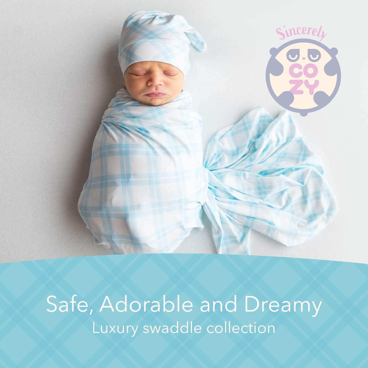 Manta de Arrullo y Sombrero Sincerely Cozy Bebé 0-3 Meses