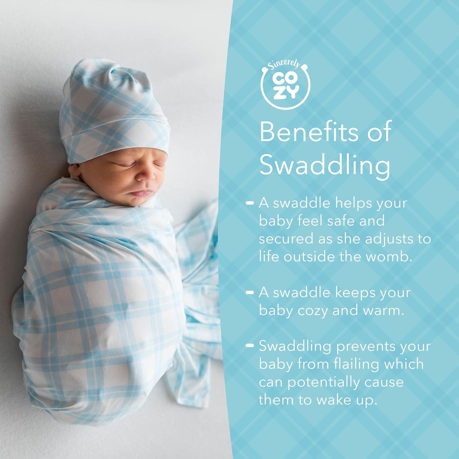 Manta de Arrullo y Sombrero Sincerely Cozy Bebé 0-3 Meses