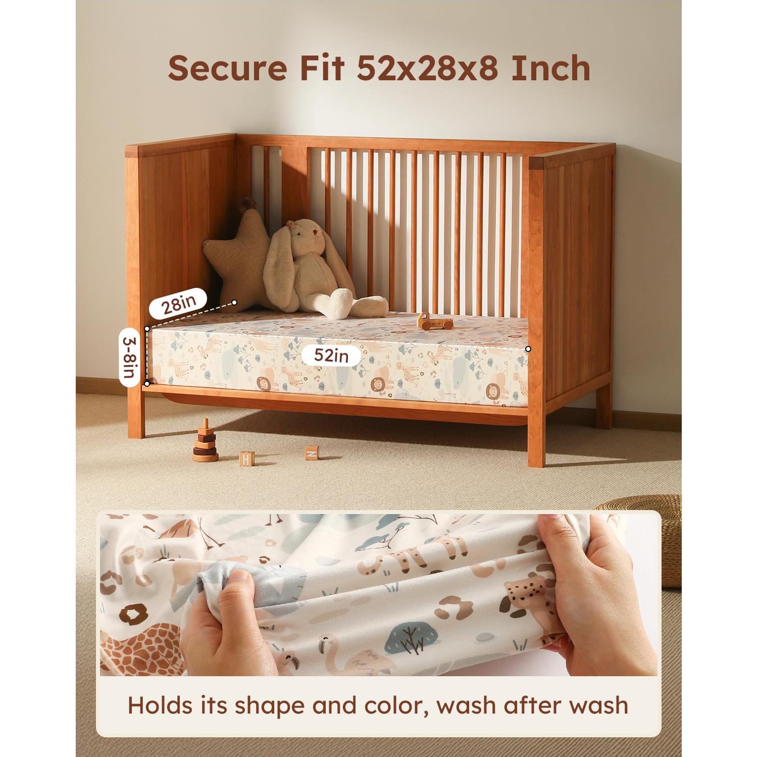 Juego de 3 Sábanas Ajustadas para Cuna Unnivoll Elefante 132x71cm