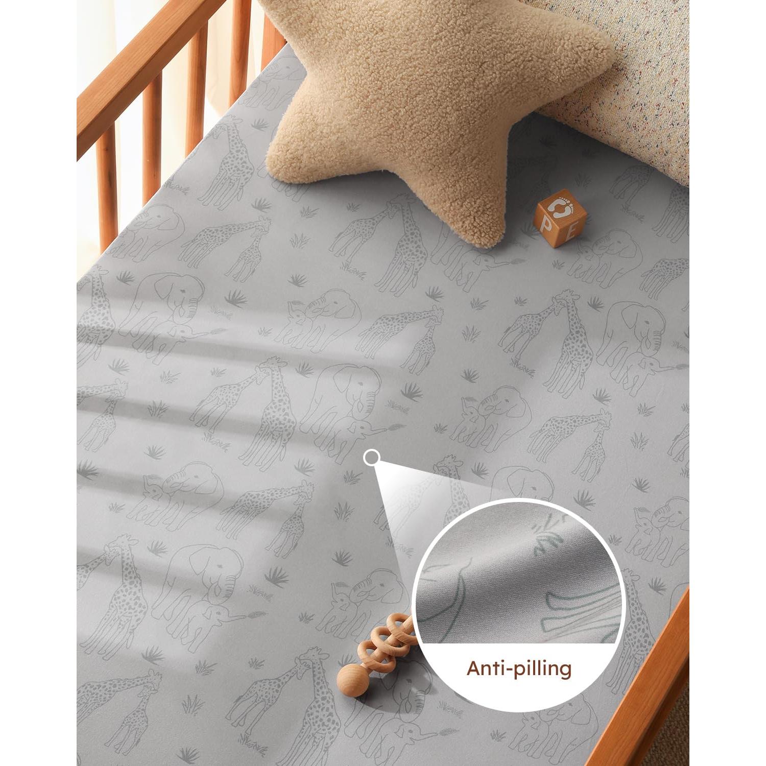 Juego de 3 Sábanas Ajustadas para Cuna Unnivoll Elefante 132x71cm