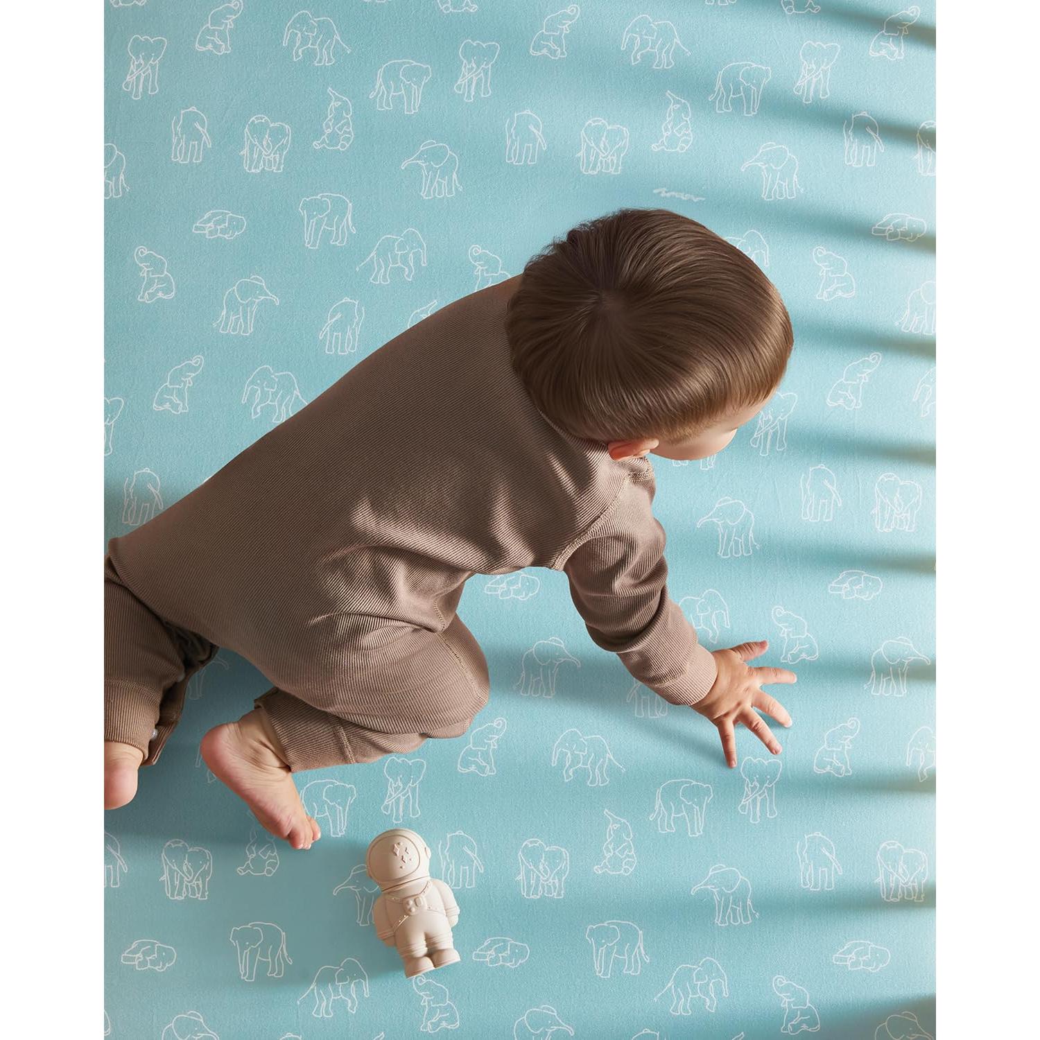 Juego de 3 Sábanas Ajustadas para Cuna Unnivoll Elefante 132x71cm