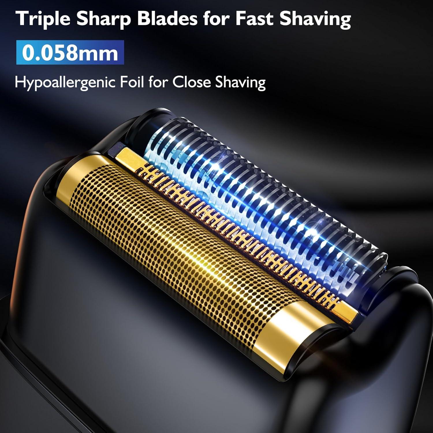 Afeitadora eléctrica Bazivve BA01 3 cuchillas IPX7 negra