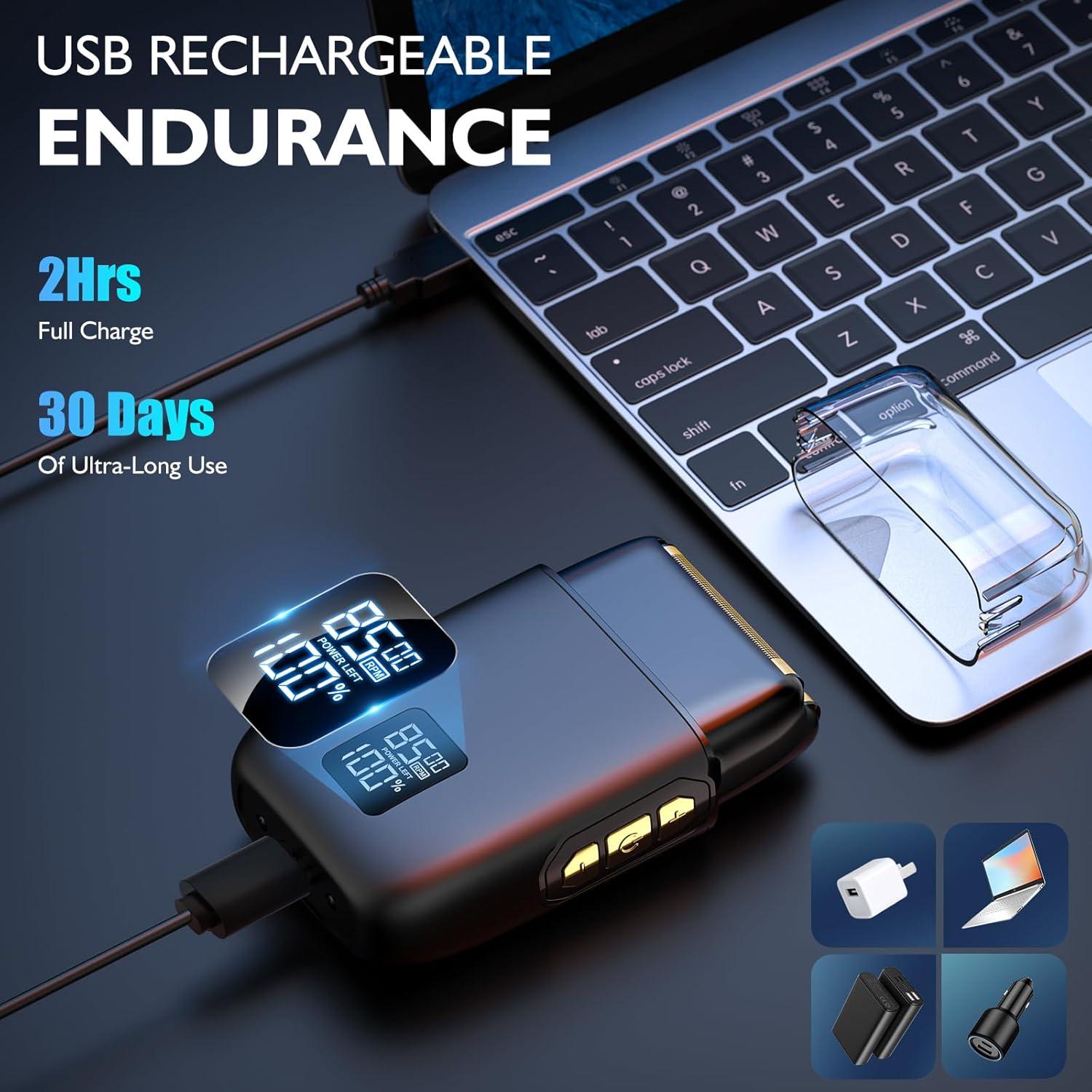 Afeitadora eléctrica Bazivve BA01 3 cuchillas IPX7 negra