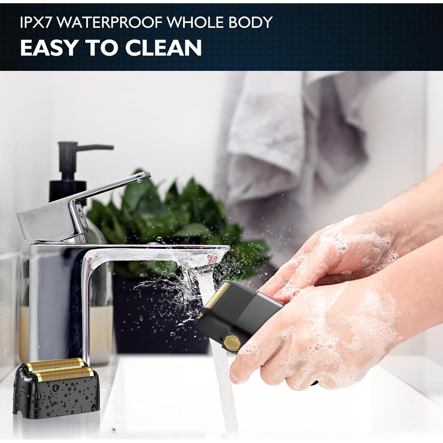 Afeitadora eléctrica Bazivve BA01 3 cuchillas IPX7 negra