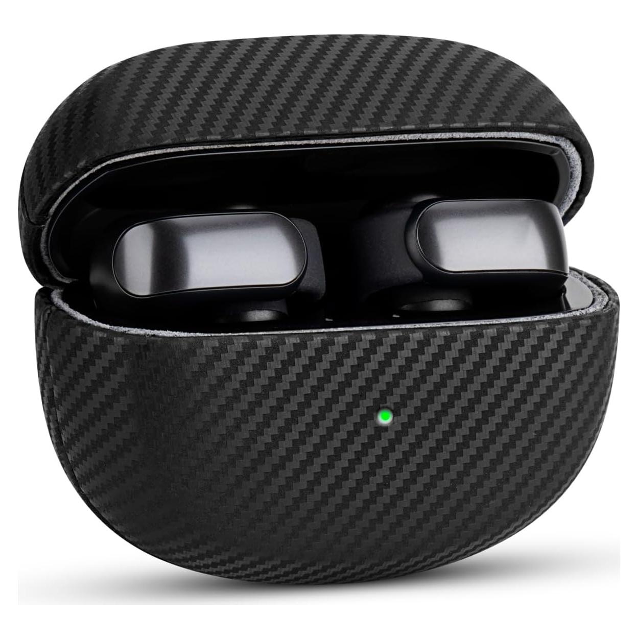 Funda de Cuero para Bose Ultra Open Earbuds - Negro