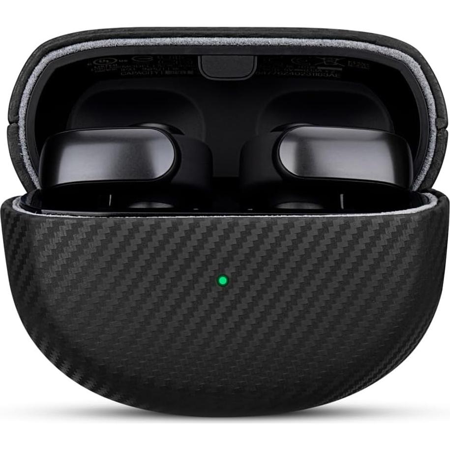 Funda de Cuero para Bose Ultra Open Earbuds - Negro