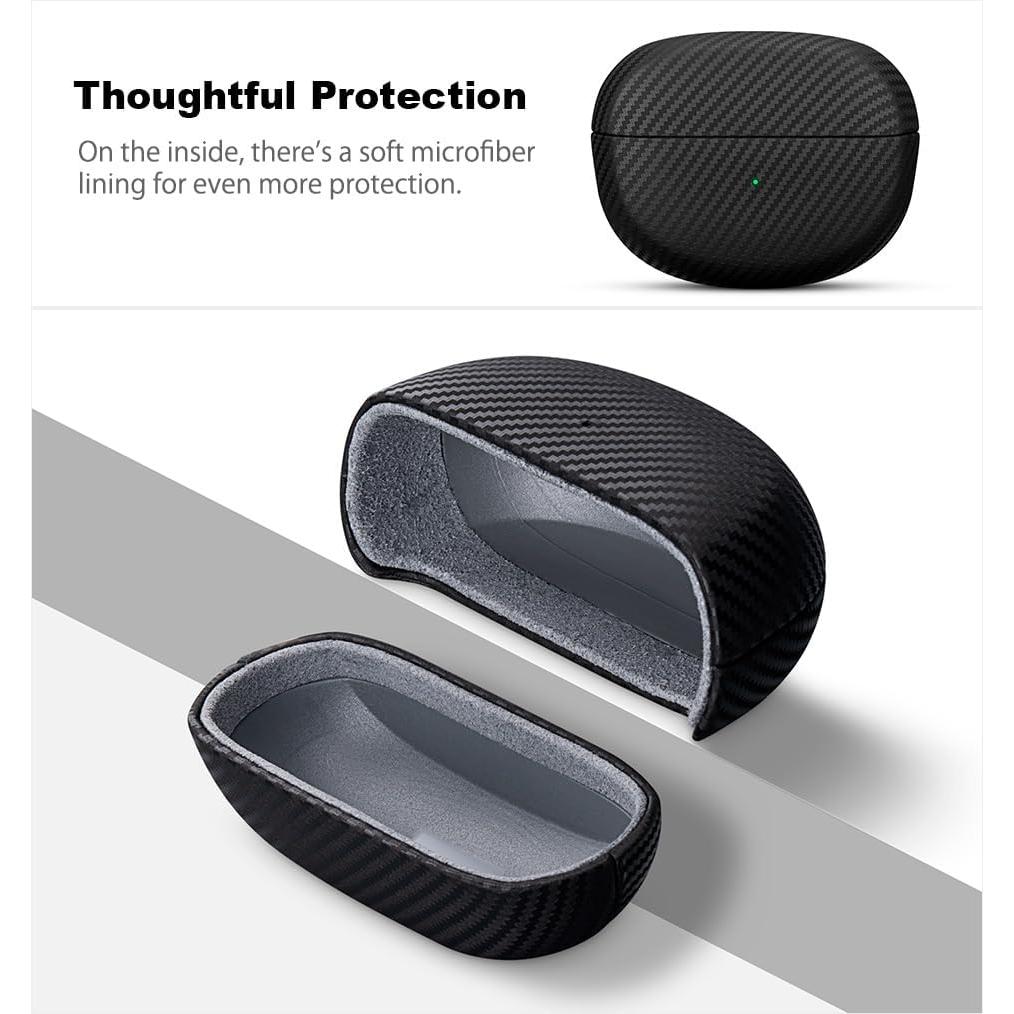 Funda de Cuero para Bose Ultra Open Earbuds - Negro