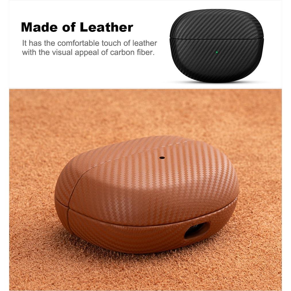 Funda de Cuero para Bose Ultra Open Earbuds - Negro