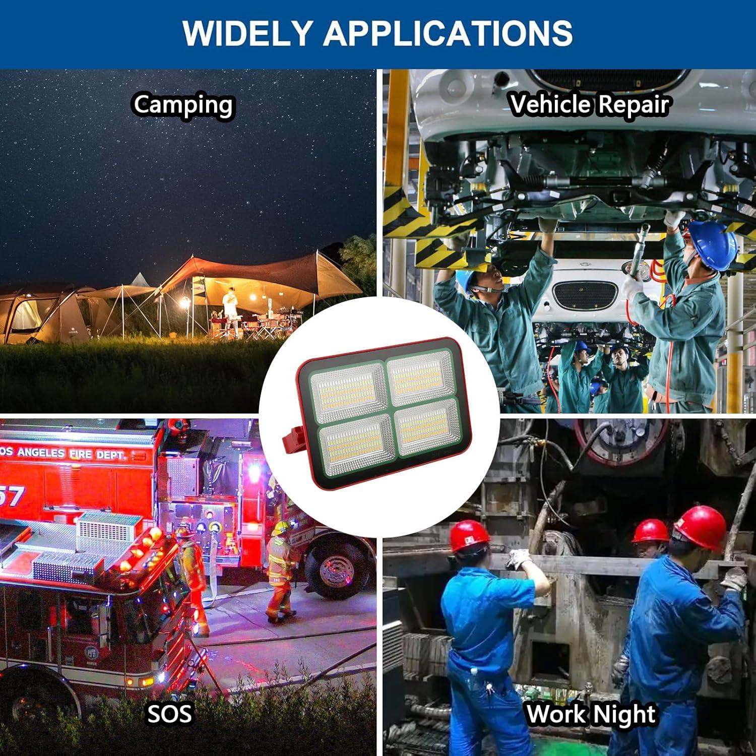 Luz de Trabajo Solar GZGLUZ D19 200W 15000LM IP69 Recargable