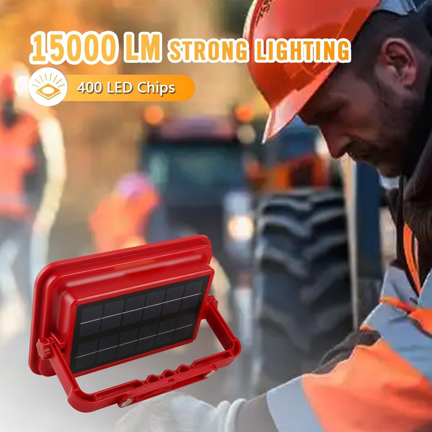 Luz de Trabajo Solar GZGLUZ D19 200W 15000LM IP69 Recargable