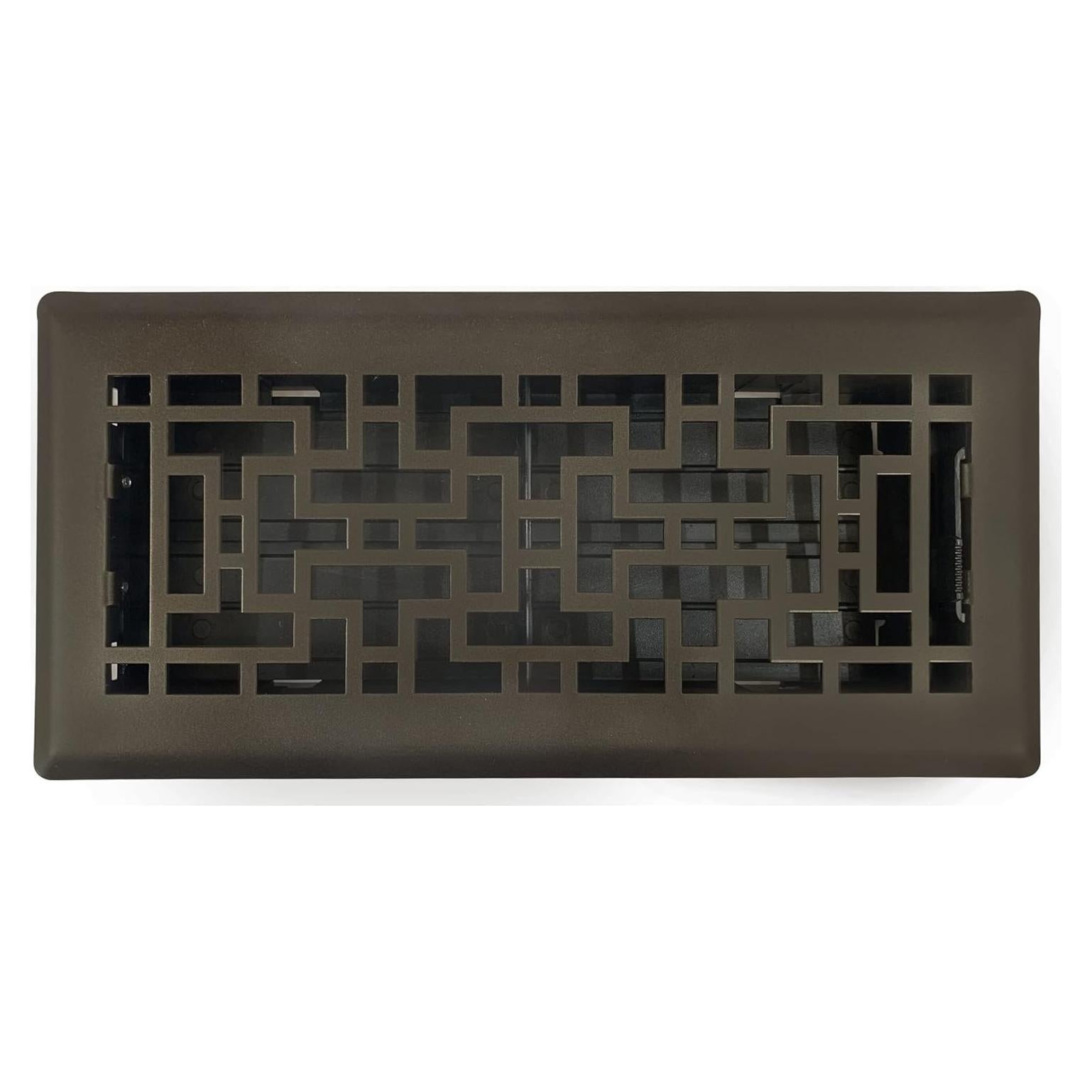 Registro de Piso Oriental 10x25.4 cm Bronce Metálico Sierra Gates