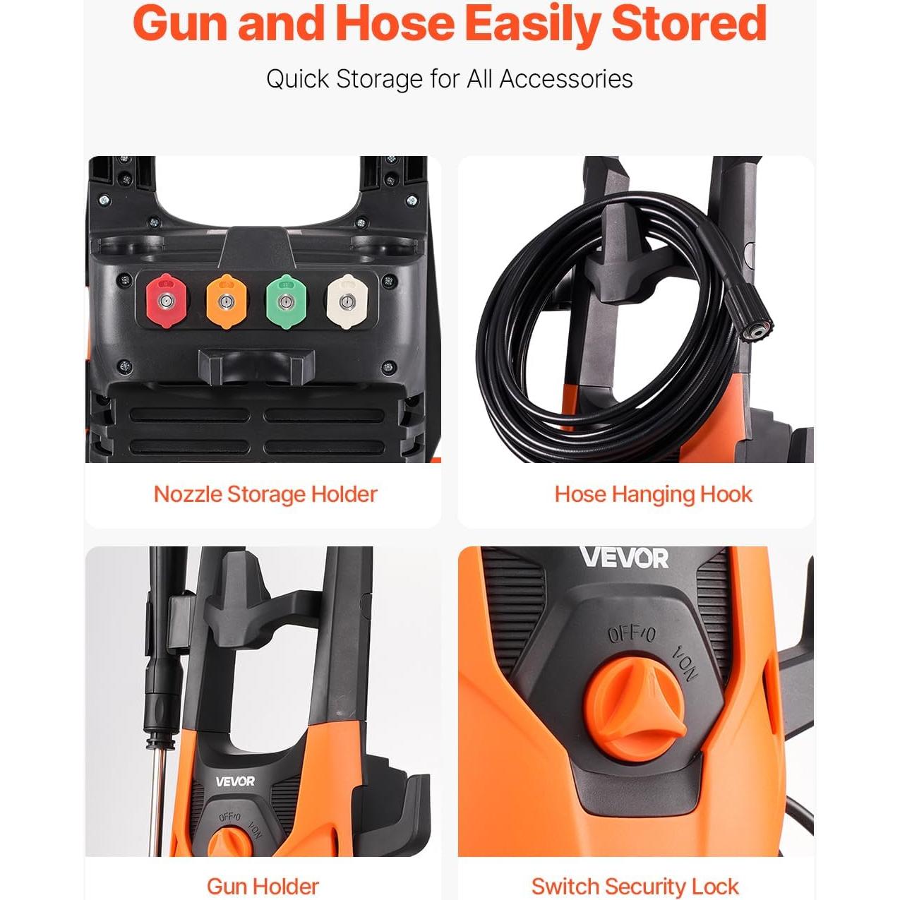 Lavadora a Presión Eléctrica VEVOR 4200 PSI 2.8 GPM 7.6 kg