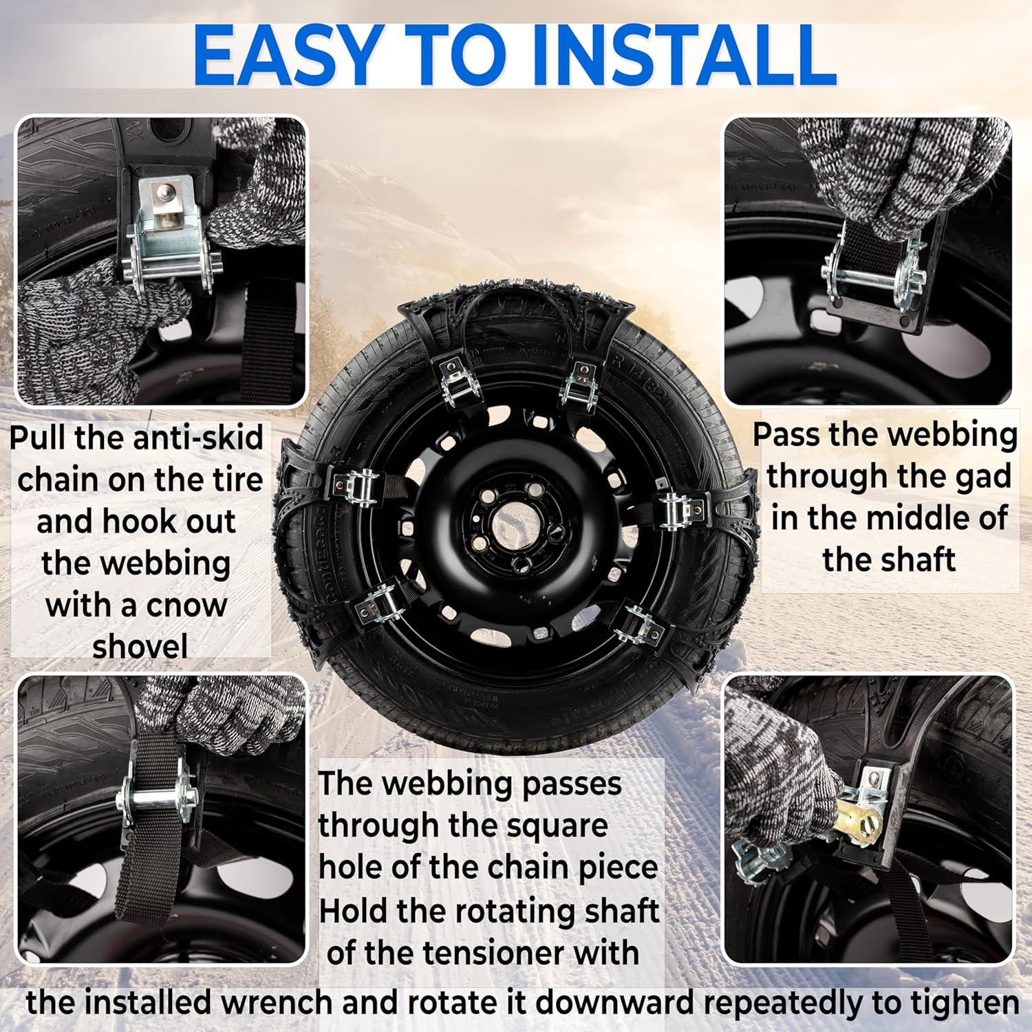 Cadenas para Neumáticos ZONETECH 6-Pack Todo Terreno 4.6kg