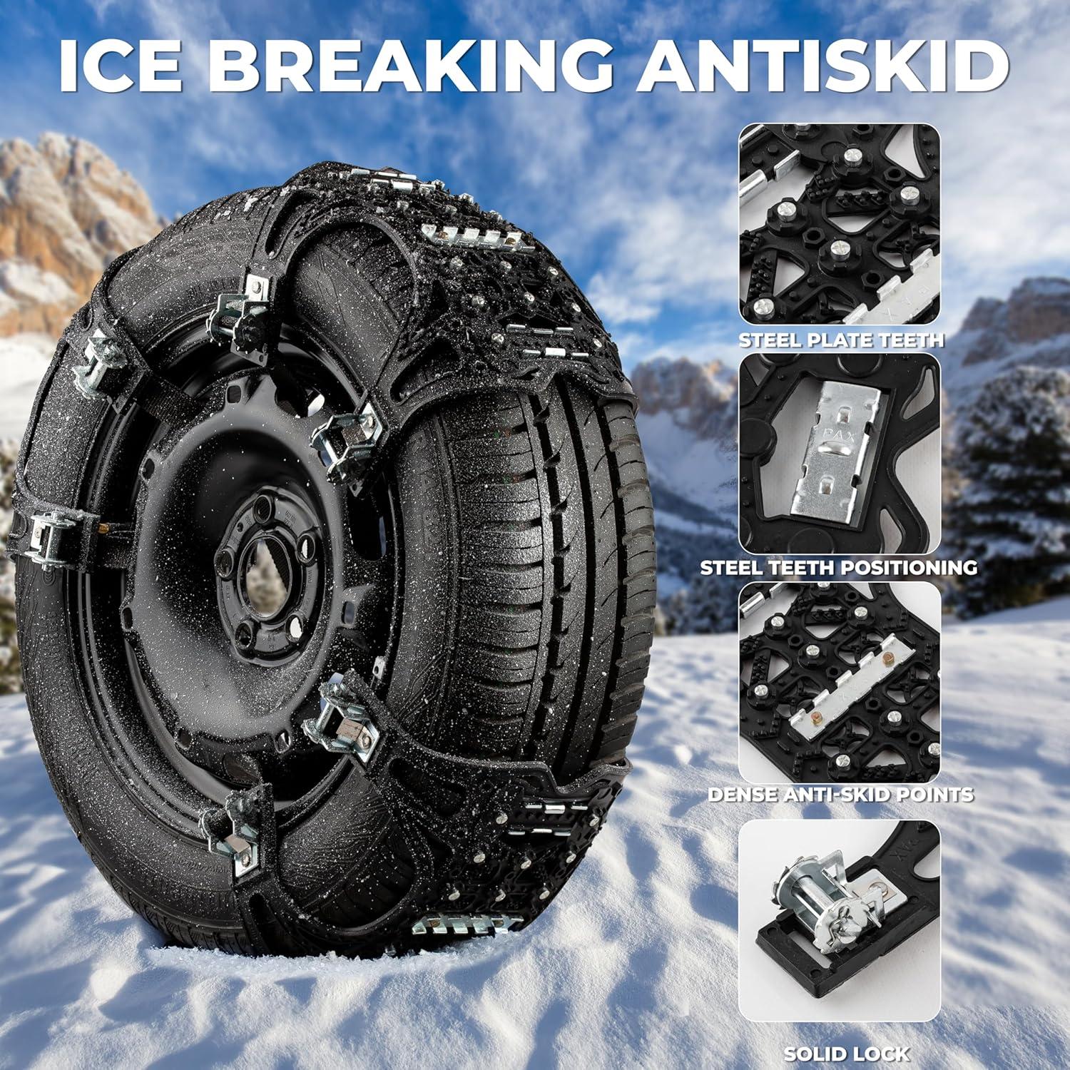 Cadenas para Neumáticos ZONETECH 6-Pack Todo Terreno 4.6kg