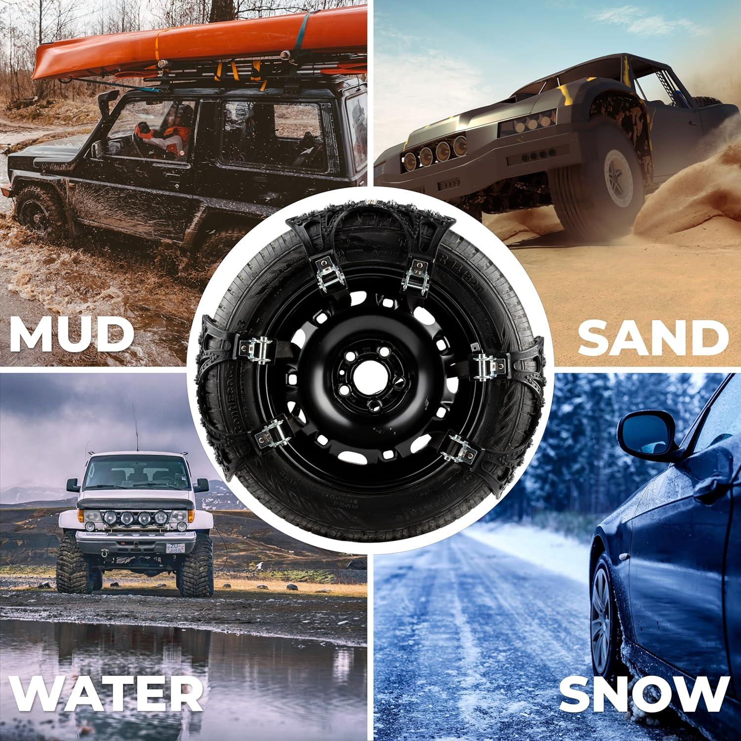 Cadenas para Neumáticos ZONETECH 6-Pack Todo Terreno 4.6kg