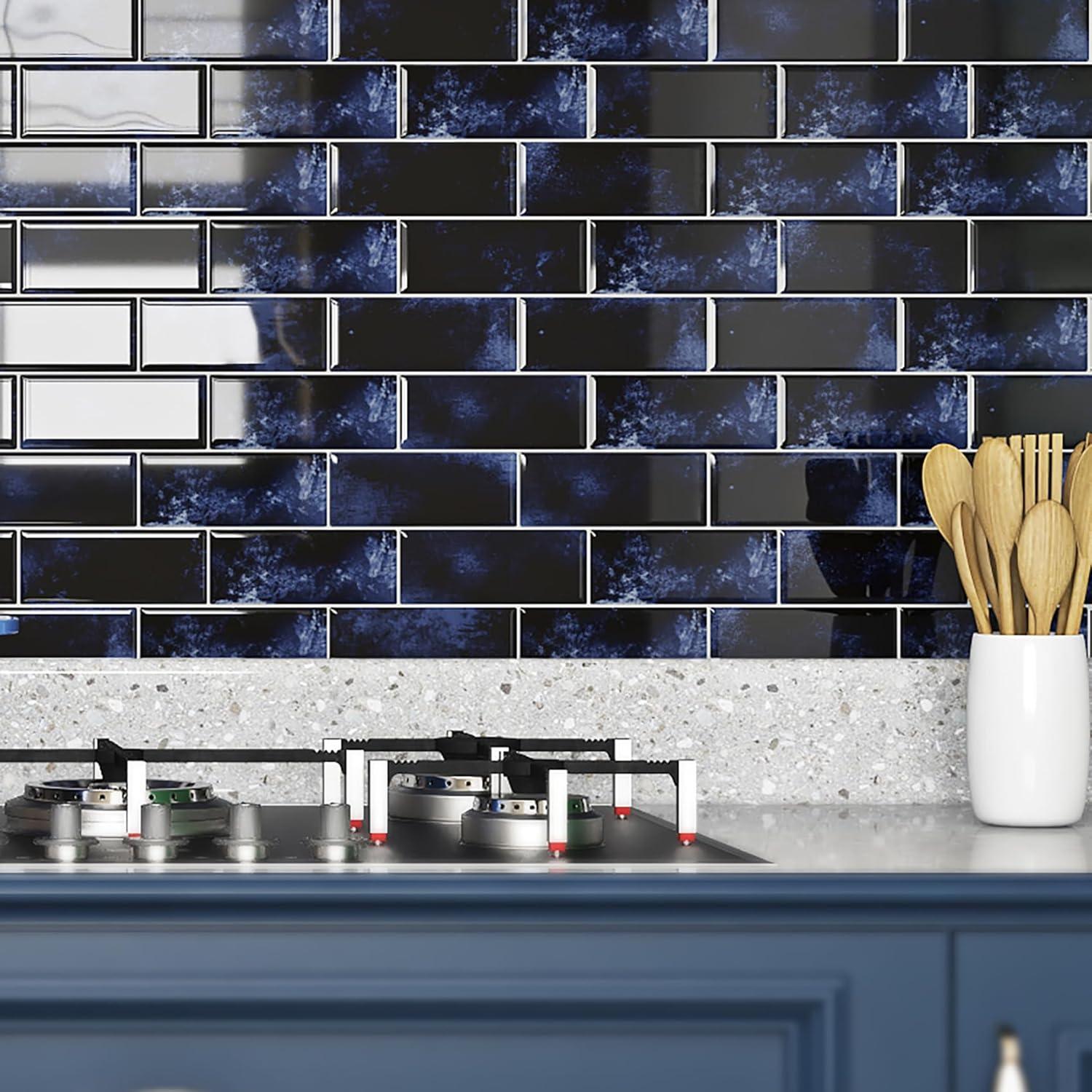 Azulejos Autoadhesivos Livelynine 4 Pcs 30.48x30.48 cm Azul