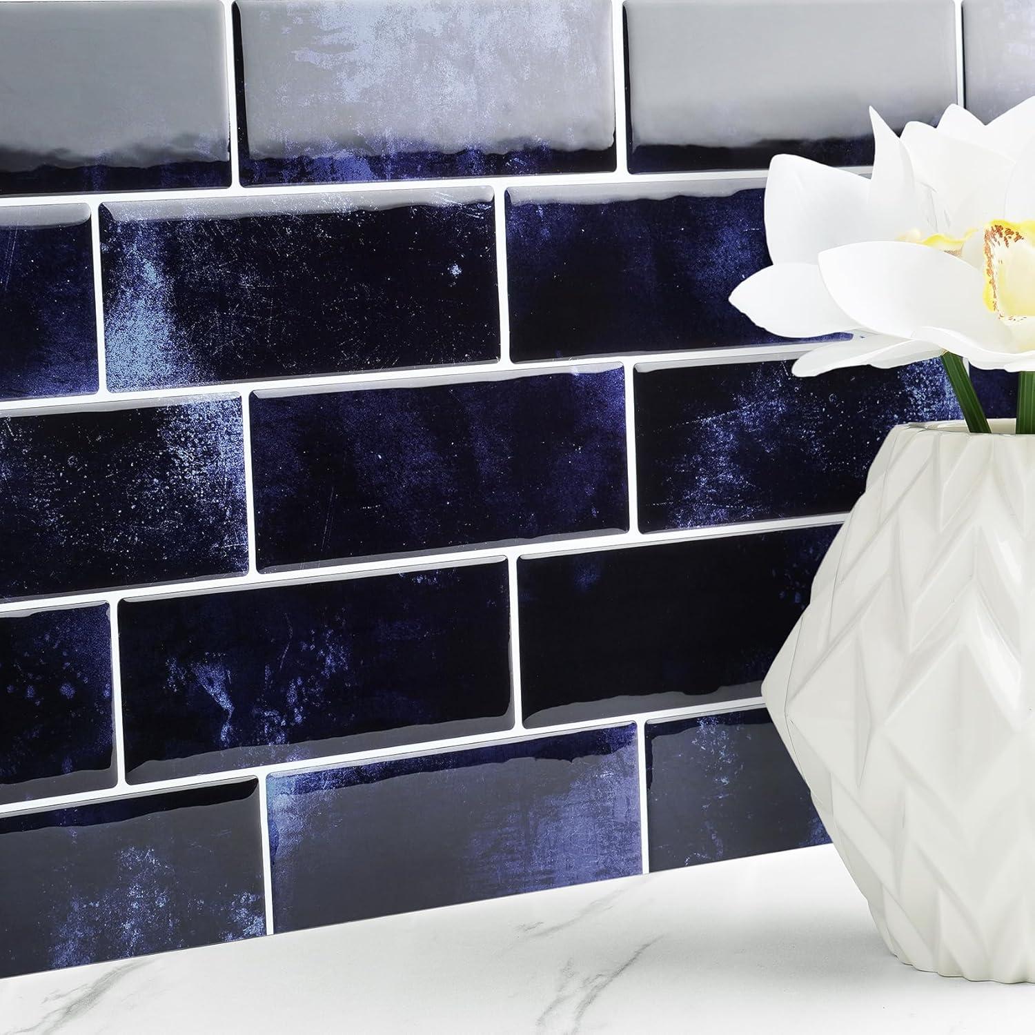 Azulejos Autoadhesivos Livelynine 4 Pcs 30.48x30.48 cm Azul