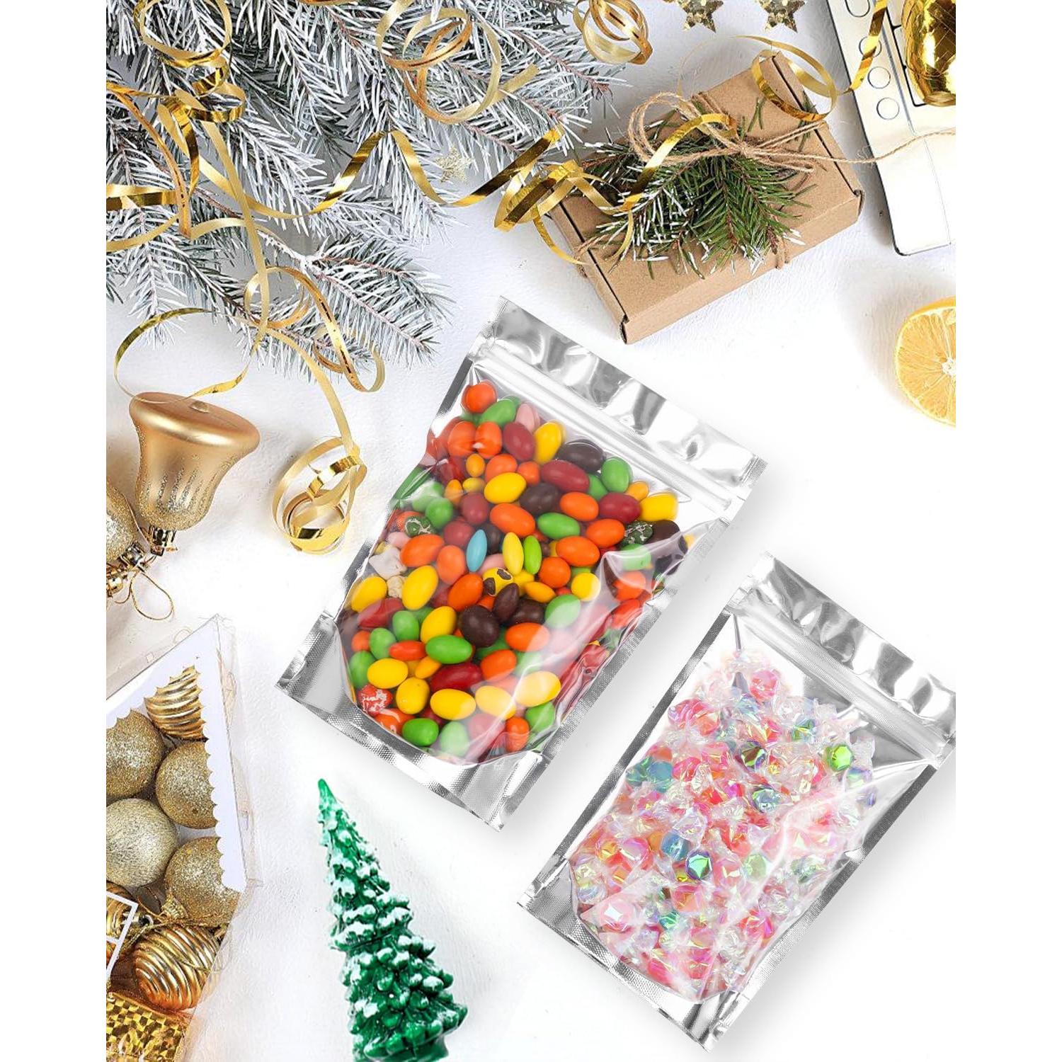 200 Bolsas Mylar 12.7x20.3 cm Gwybkq Reutilizables Almacenamiento