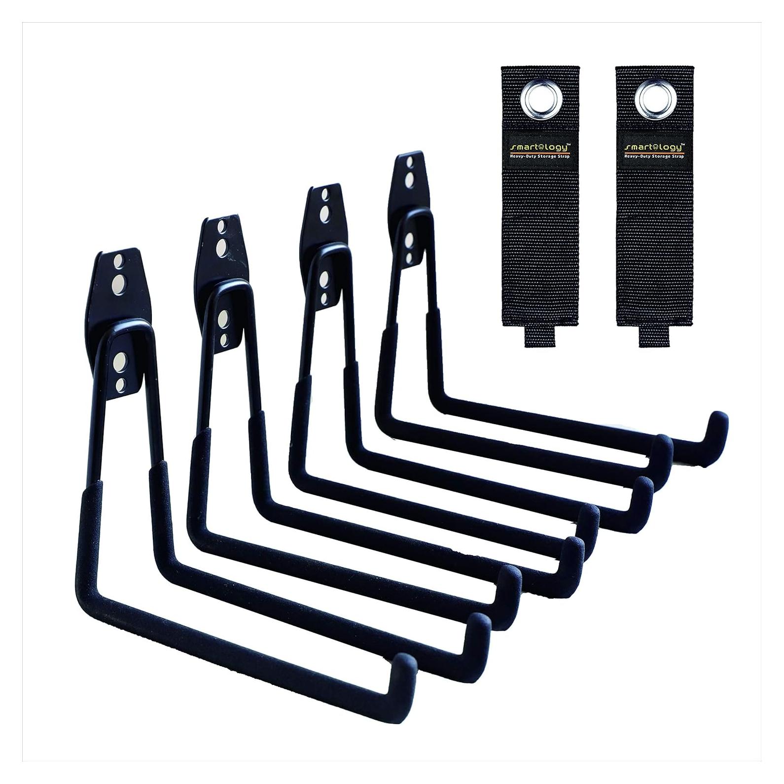 Ganchos de Garaje SMARTOLOGY 19 cm Paquete de 4 Soportes
