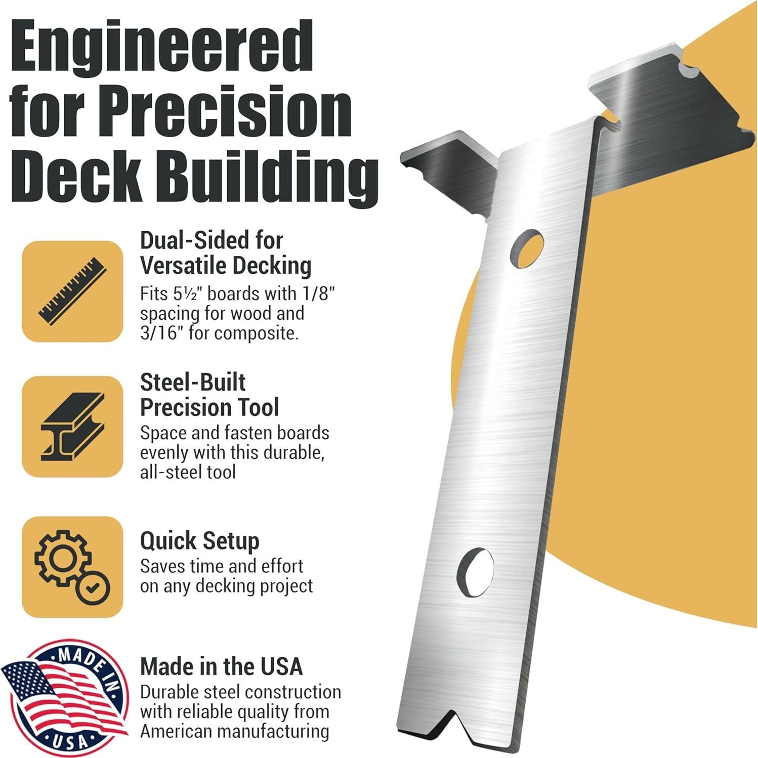 Herramienta de Espaciado Plank Rite 2 Paquetes para Deck 13.97 cm