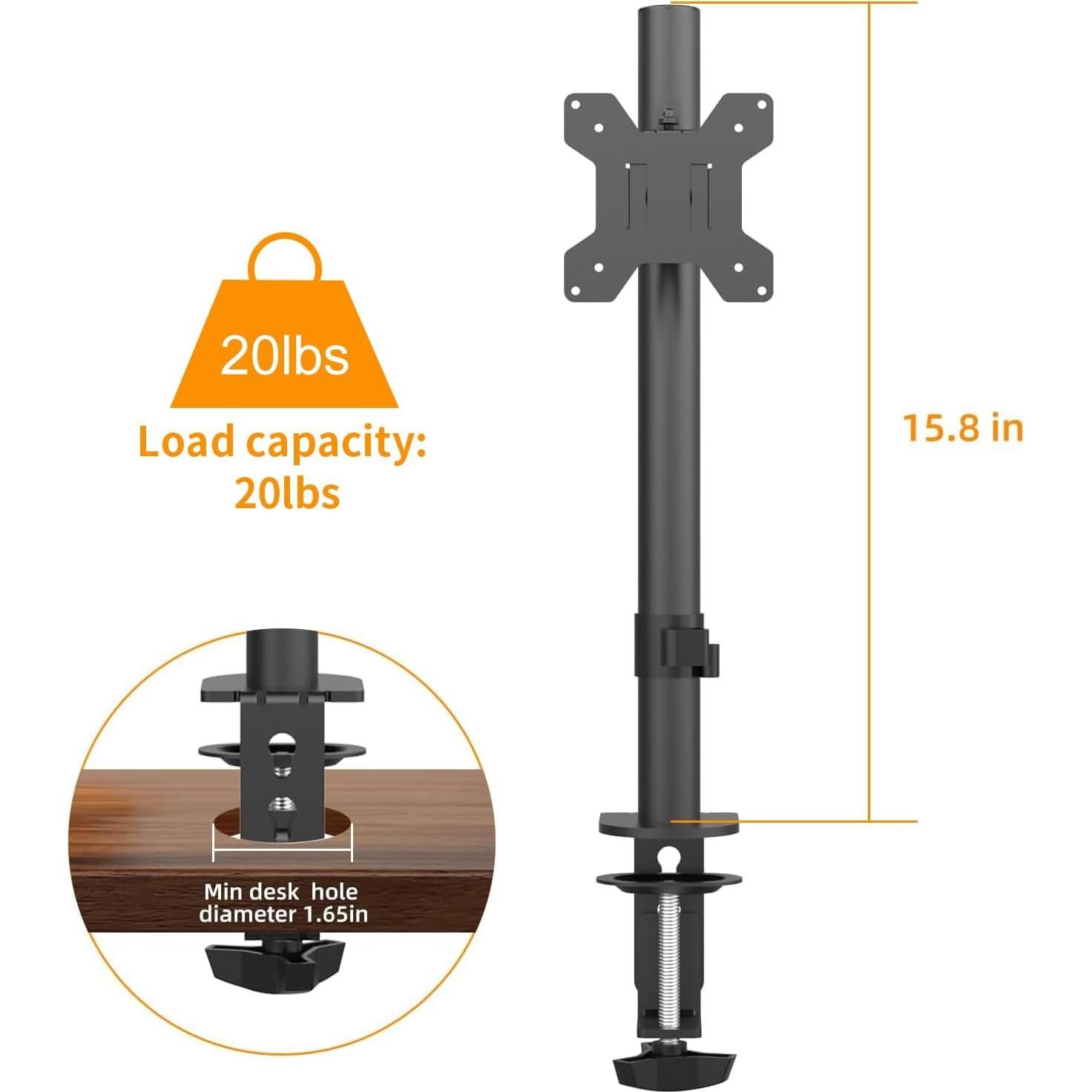 Soporte de Monitor Pholiten Ajustable 13-32" hasta 9.07kg