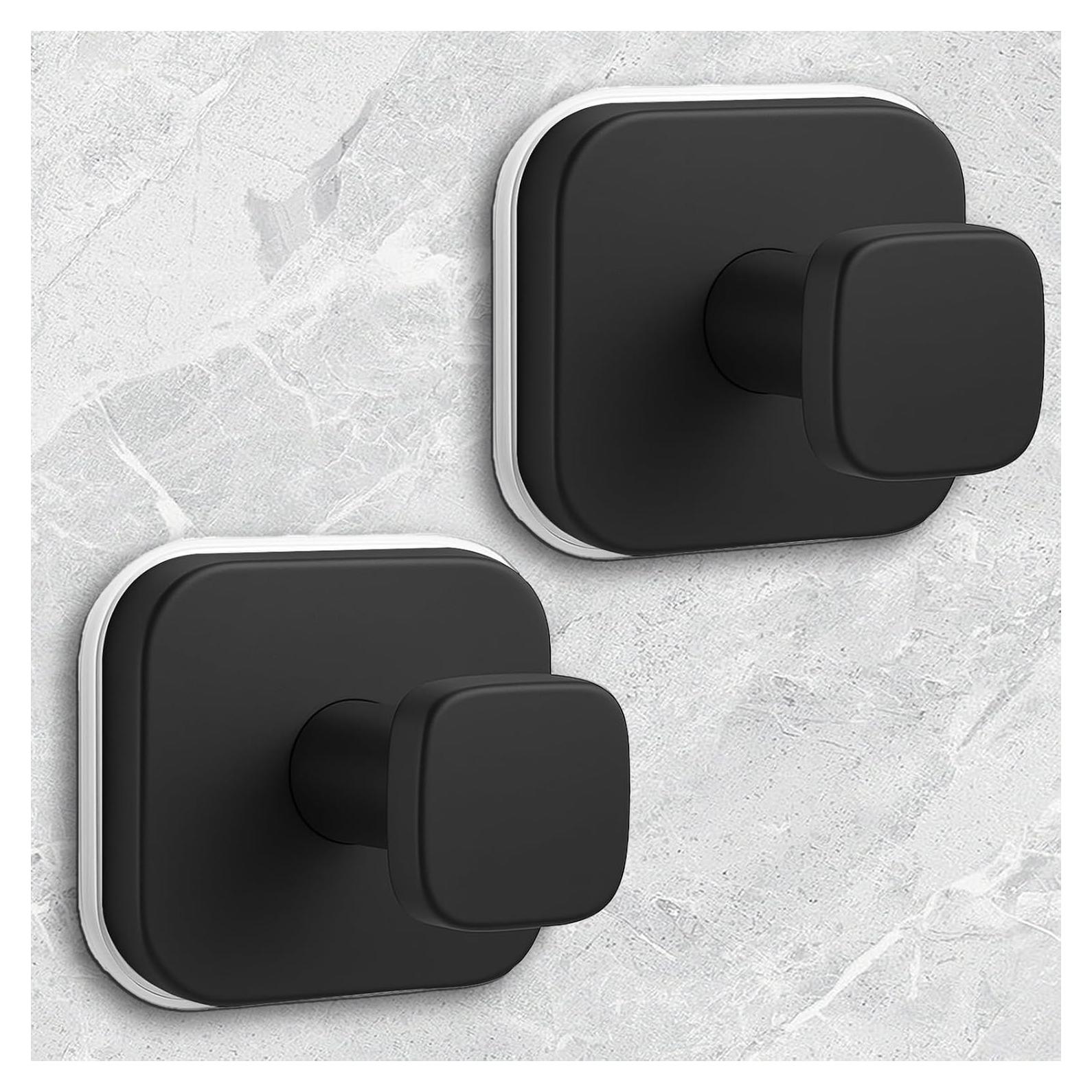 Ganchos de Ducha Reutilizables WingWider 2 Piezas Negro