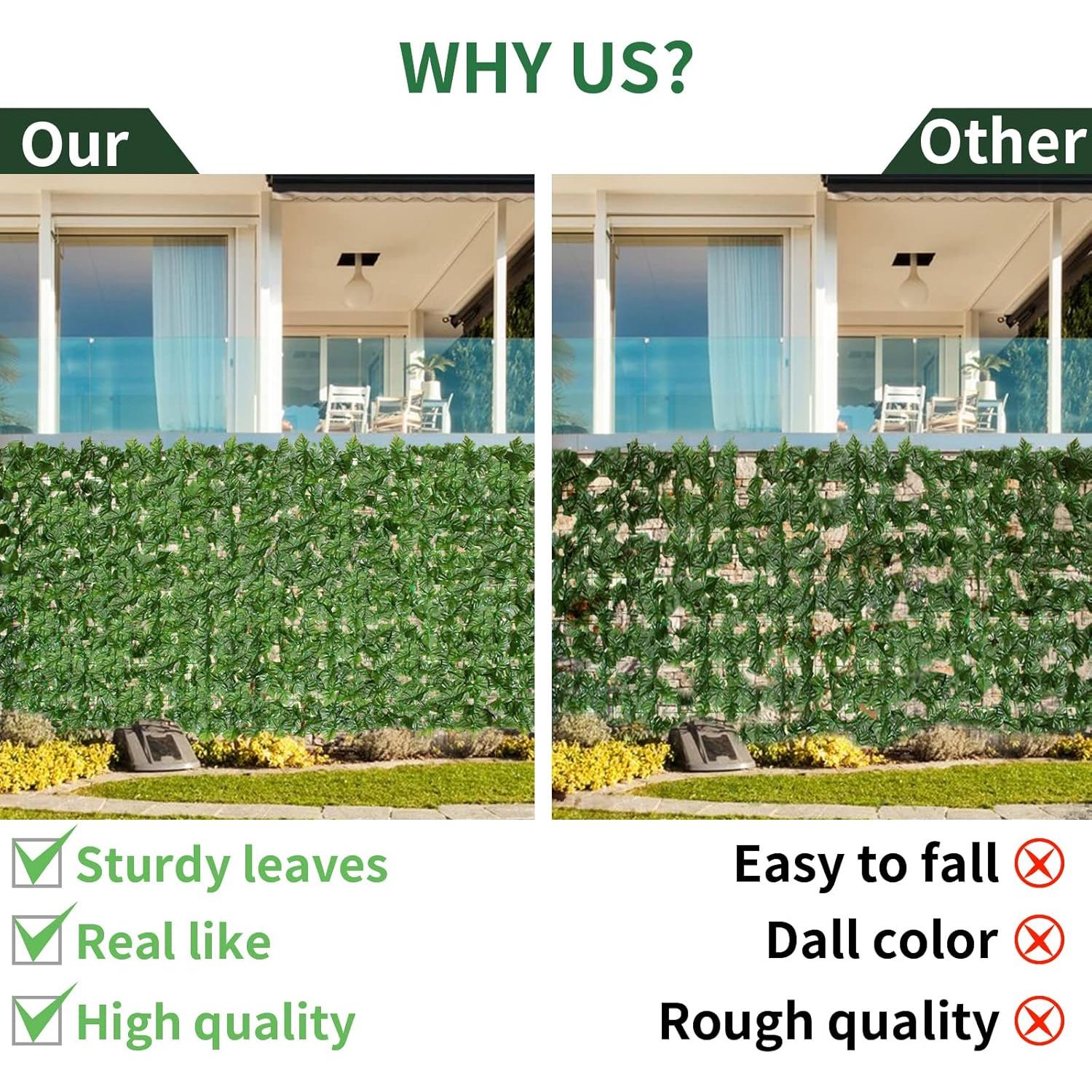 Pantalla de Privacidad Hiedra Artificial BUDSXYZ 152x251cm